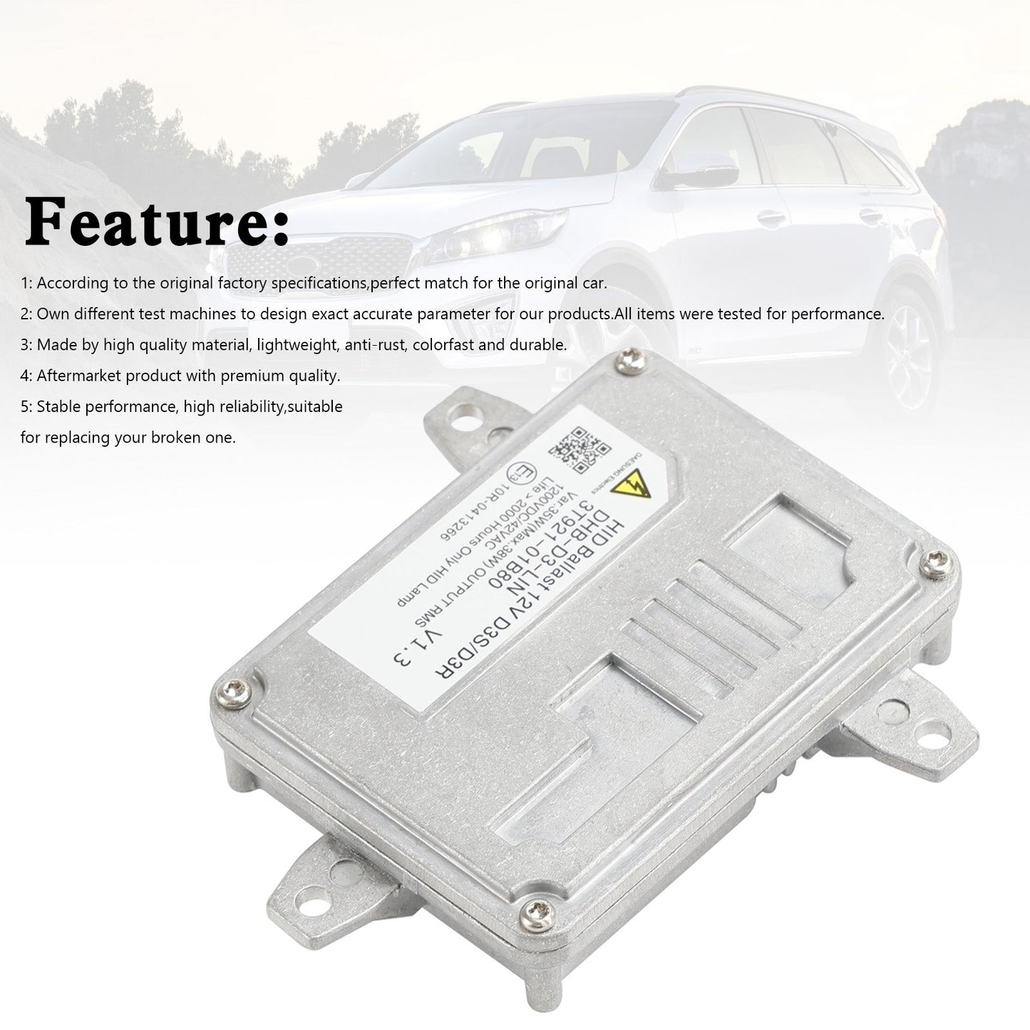 Ballast de phare au xénon C5921-05750 92190-2W300 pour Hyundai Santa Fe Kia Sorento 2015-2018