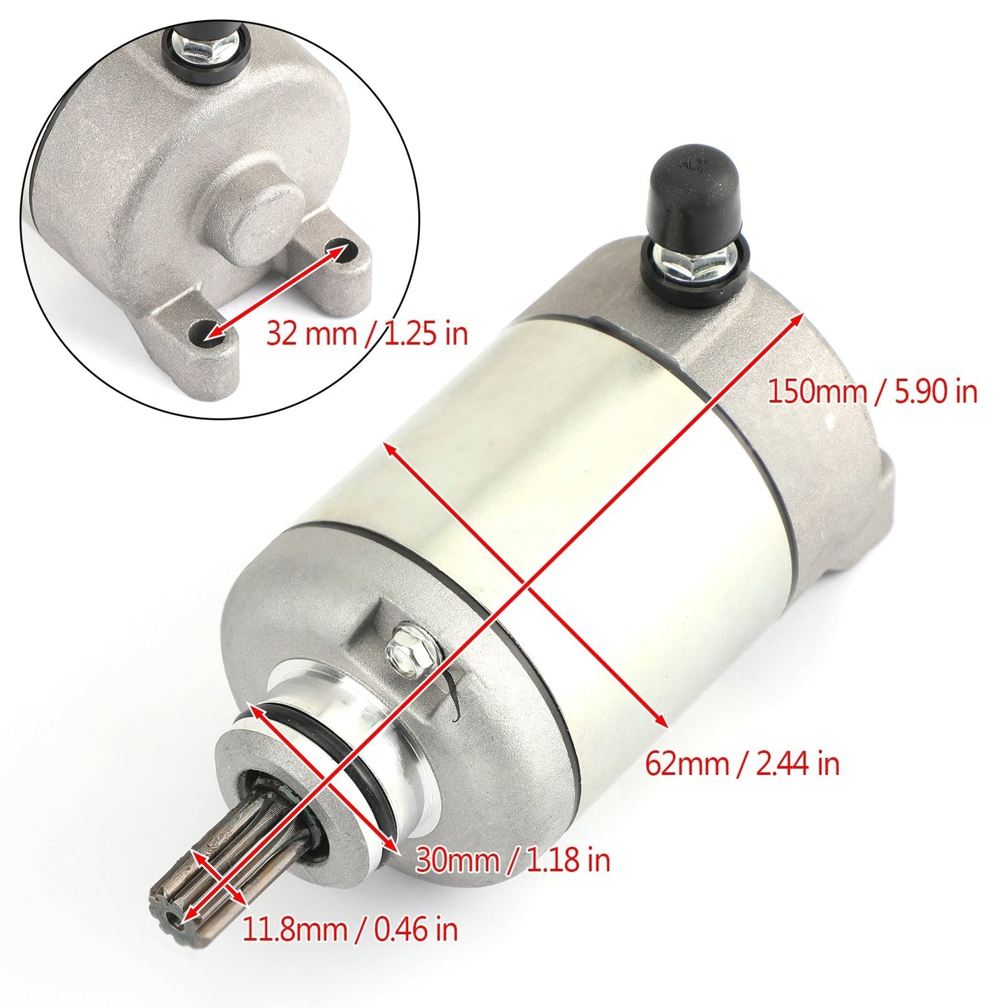 Honda démarreur moteur 31200-MEE-D00 adapté pour Honda CBR600 CBR600RR Fireblade 2003-2006 argent Assosary