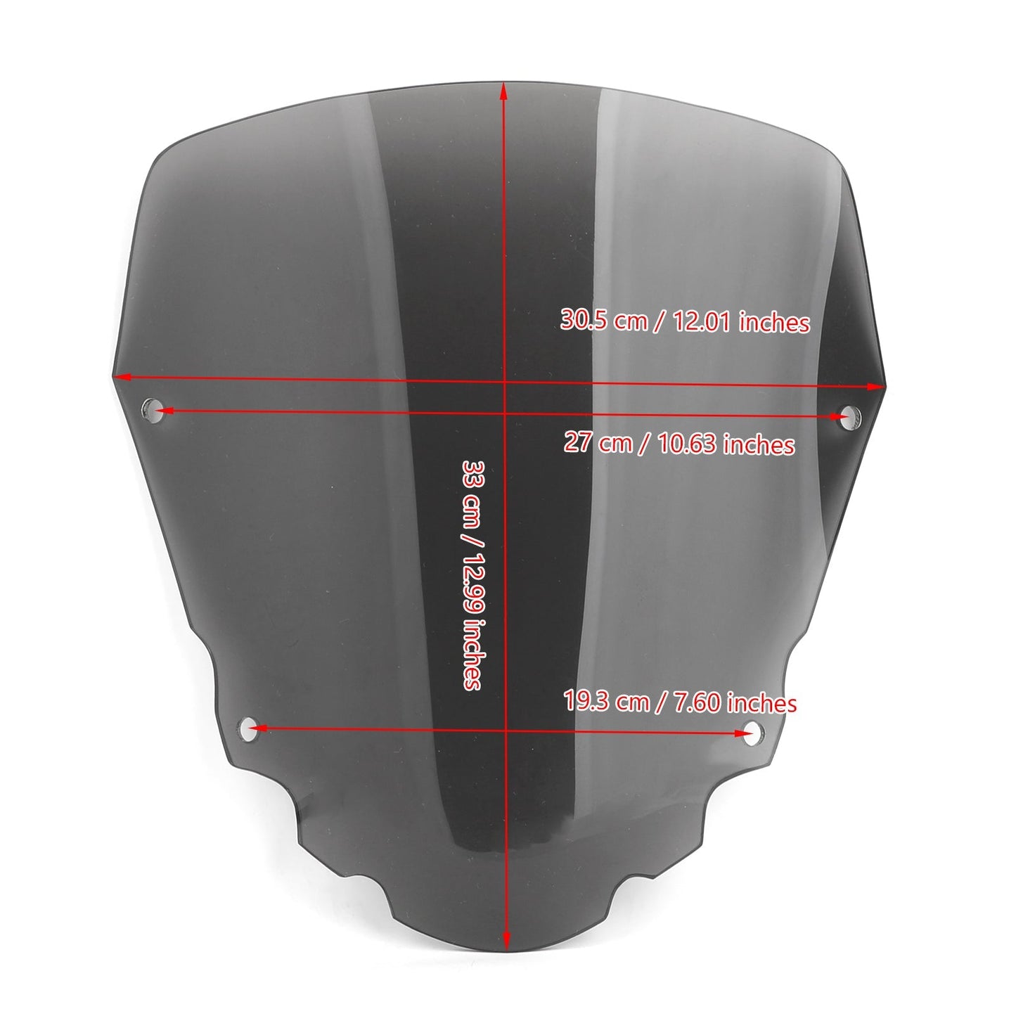 1 pare-brise court de 4 mm pour moto Kawasaki KLR650 2008-2014