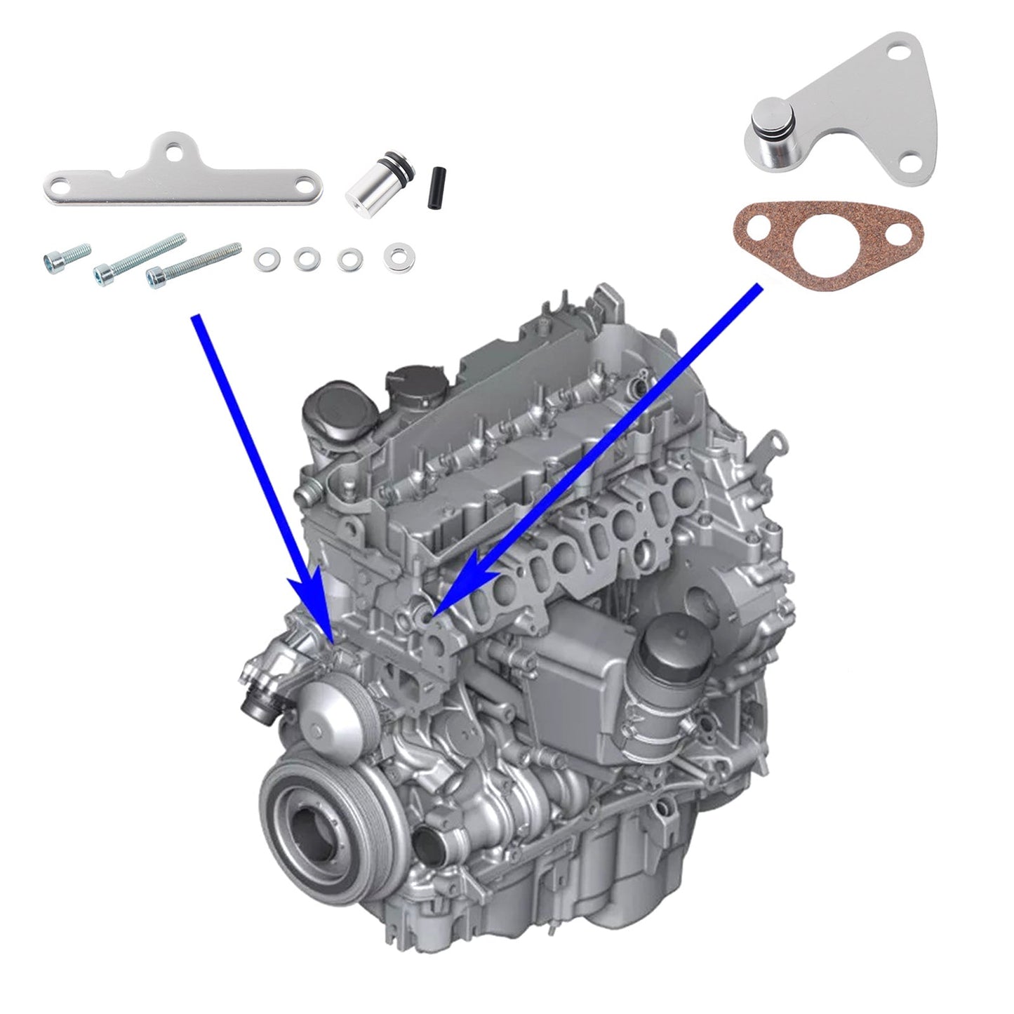 Kit de réparation et de remplacement du joint du refroidisseur EGR pour BMW N47 N47S 2.0 D E81 87 88 82 90 E84