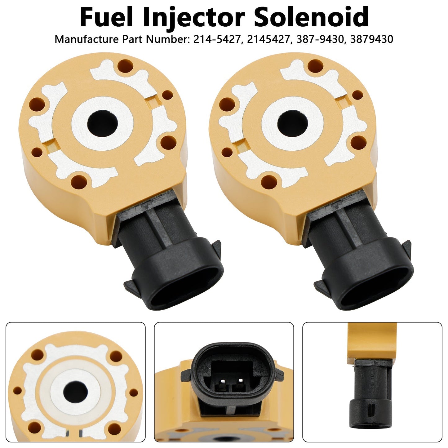 Solenoide de inyector de combustible Caterpillar CAT C7 C9 10R4761 (2 unidades) 214-5427 3879430