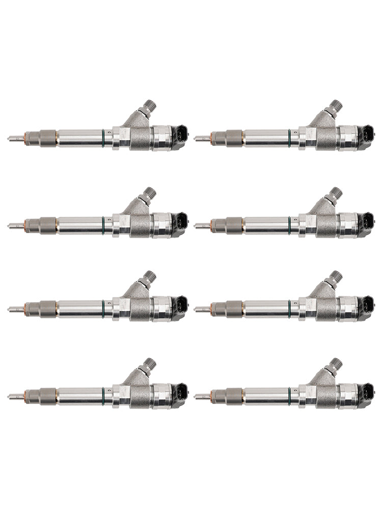 2004.5-2005 For Chevy SILVERADO 2500/3500 6.6L V8 LLY 8PCS Fuel Injector 0986435504 97303657 0445120027