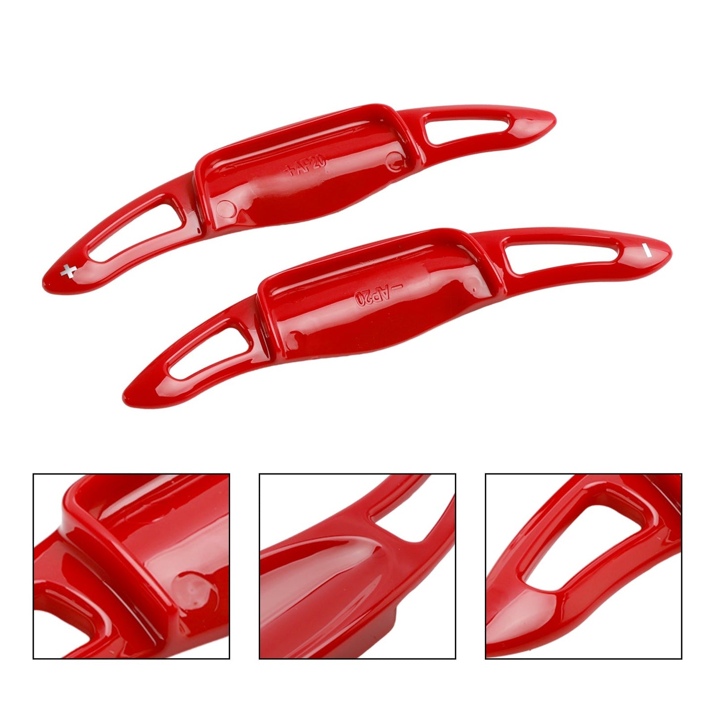 2019-2022 Toyota RAV4 Avalon 2Pcs Red Steering Wheel Paddle Shifter Extension