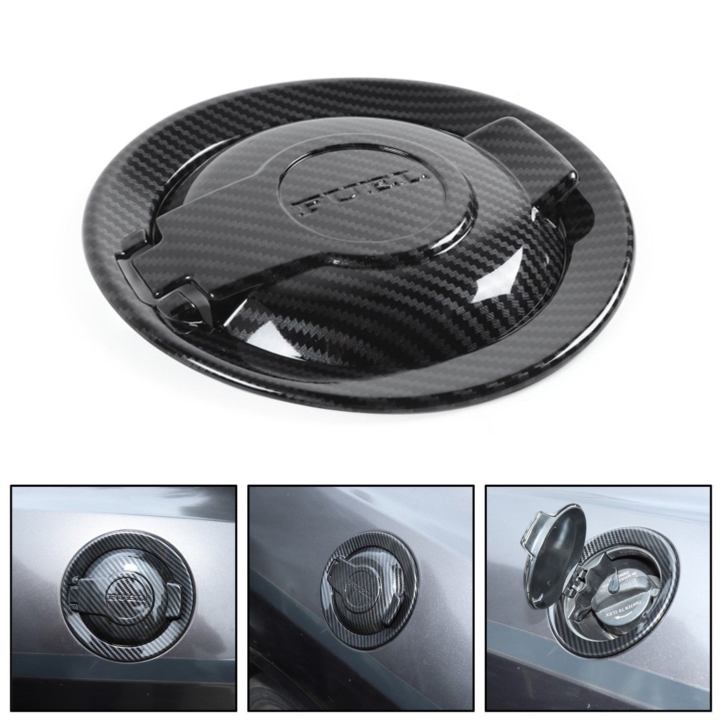 2009+ Challenger Carbon Fiber Fuel Tank Cover Door Gas Filler Cap