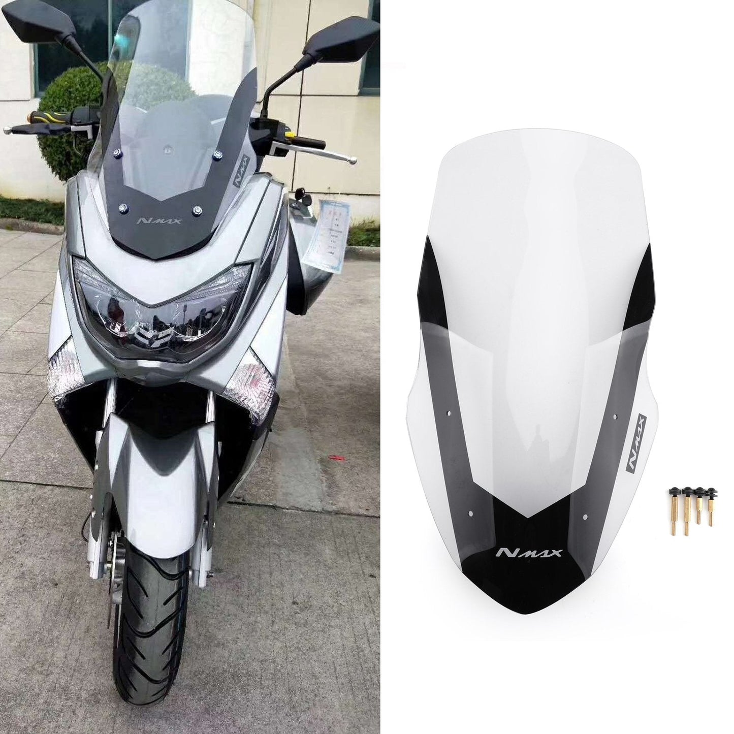 Pare-brise ABS transparent pour Yamaha NMAX155 (2016-2018)