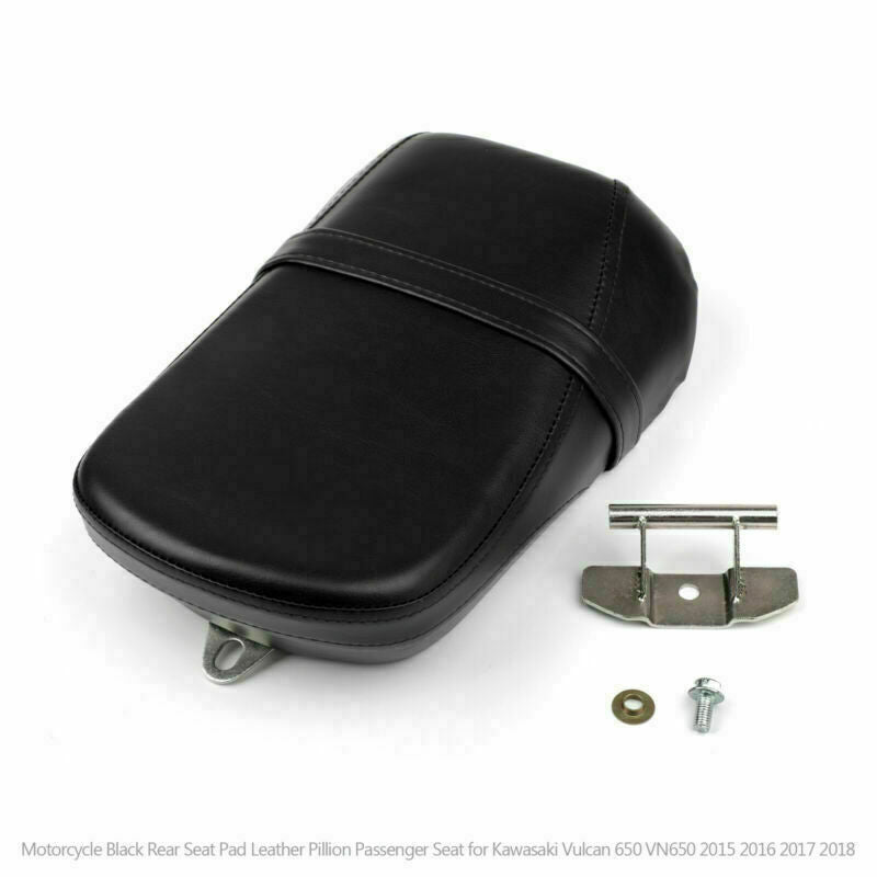 Almohadilla de cuero negra para asiento trasero de motocicleta Kawasaki Vulcan 650 VN650 (2015, 2016, 2017 y 2018)