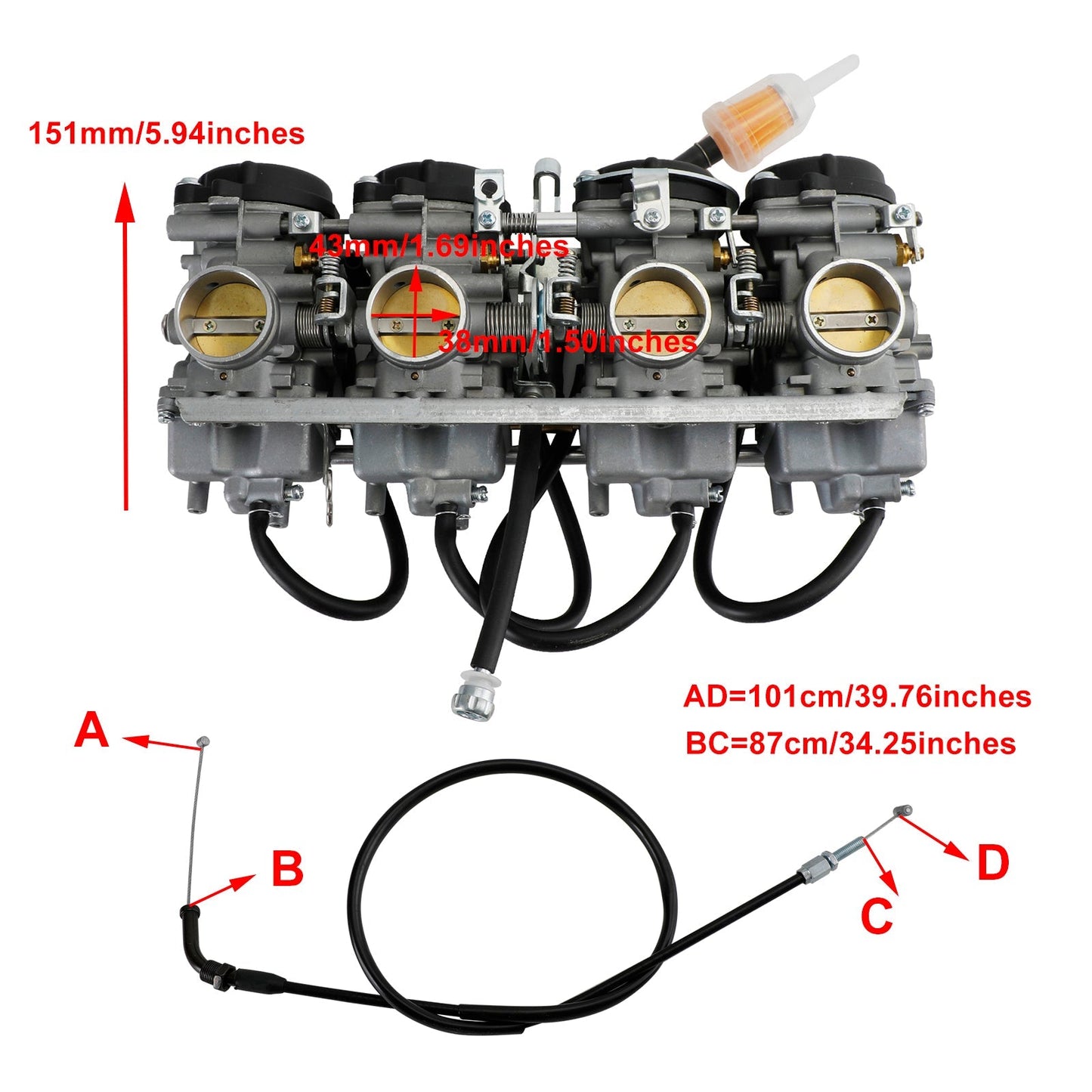 Carburateur Honda CB400 CB400SF 1992-1998