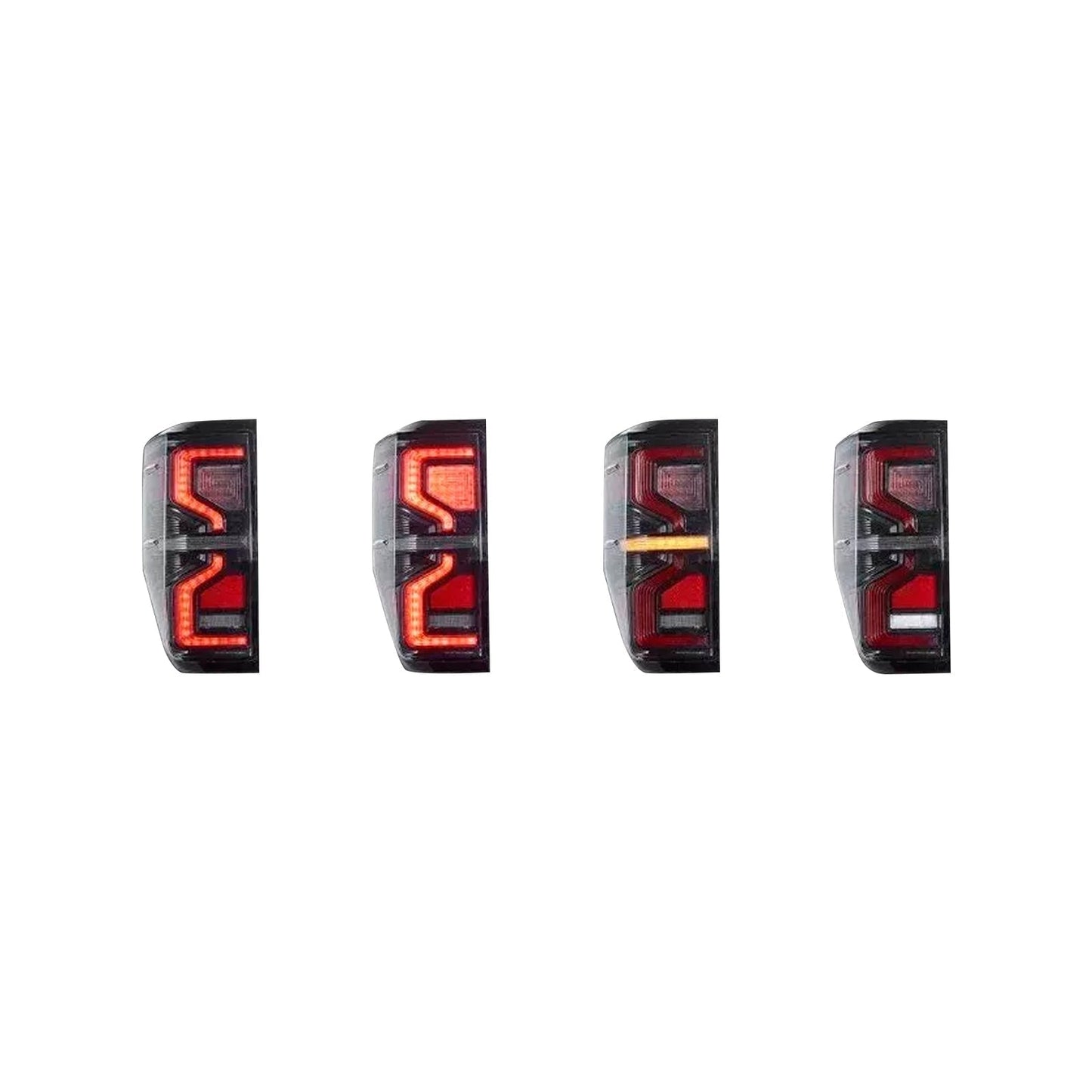 Feu arrière LED noir transparent pour Ford Ranger T6 T7 T8 PX1 PX2 PX3 2011-2021