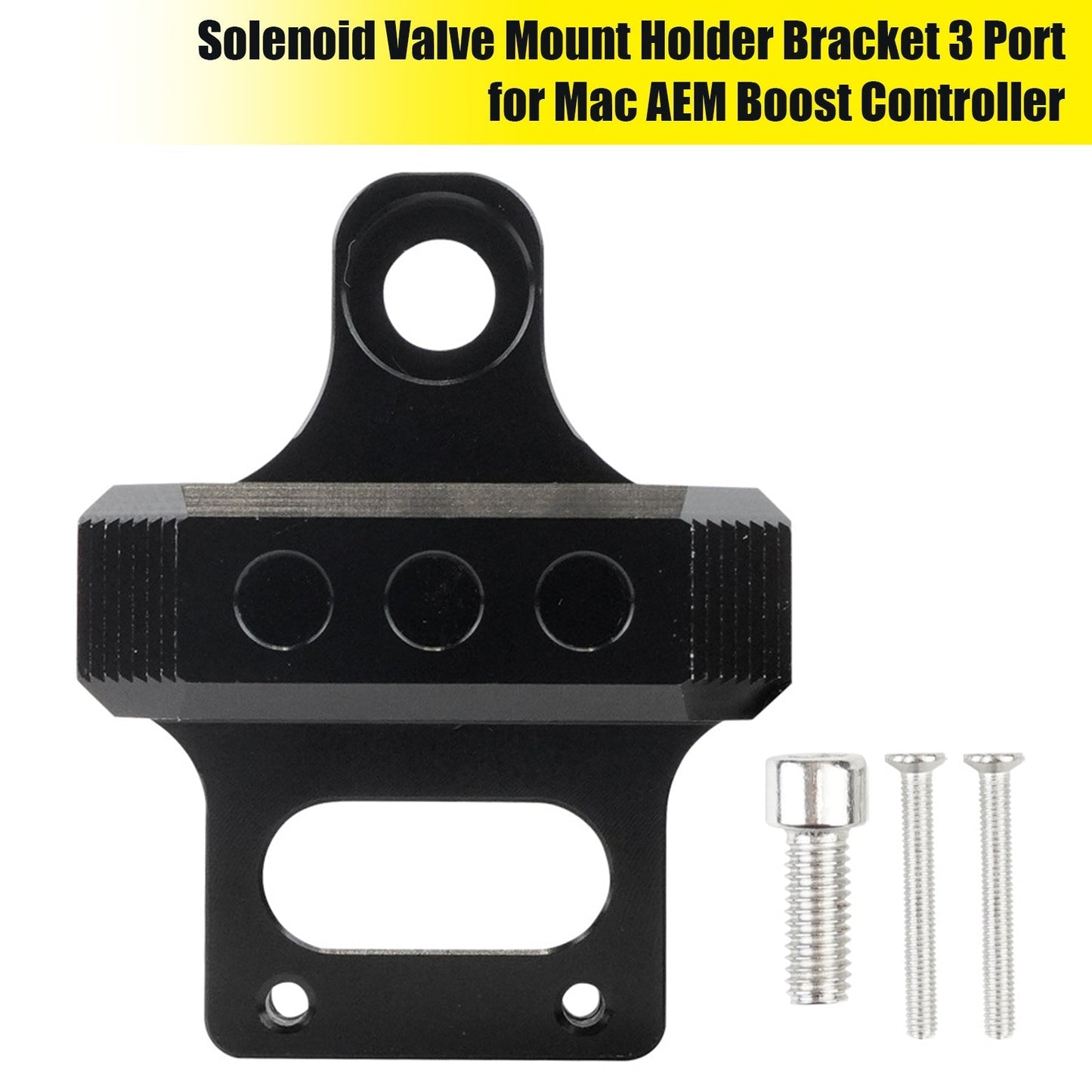 Mac AEM Boost Controller Solenoid Valve Mount Holder Bracket 3 Port