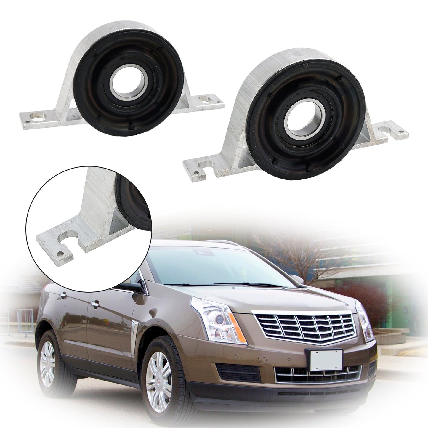 2012-2016 Cadillac SRX AWD - 3.6l V6 Front+Rear Center Support Bearing 1016B6677XBFRNP