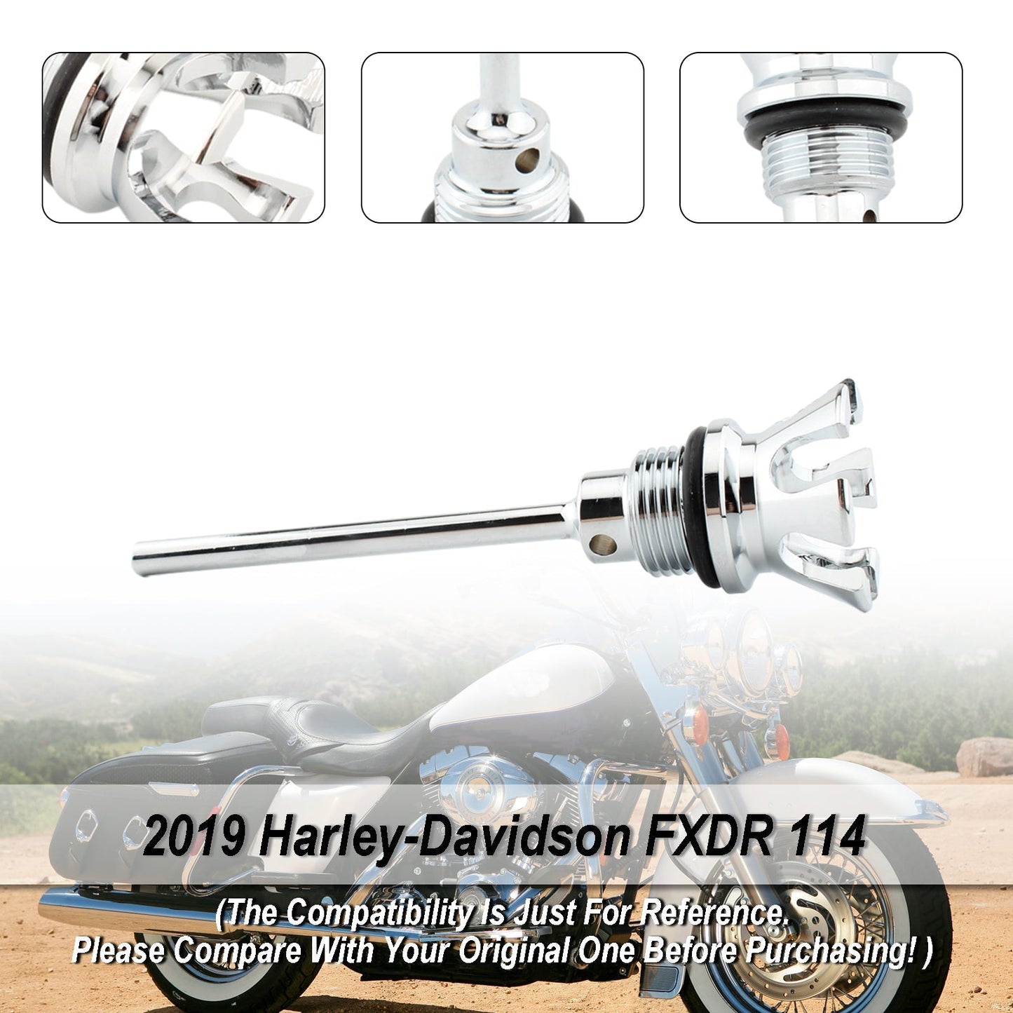 Bouchon de réservoir de jauge d'huile pour Softail Road Glide Street Bob 1105-0022