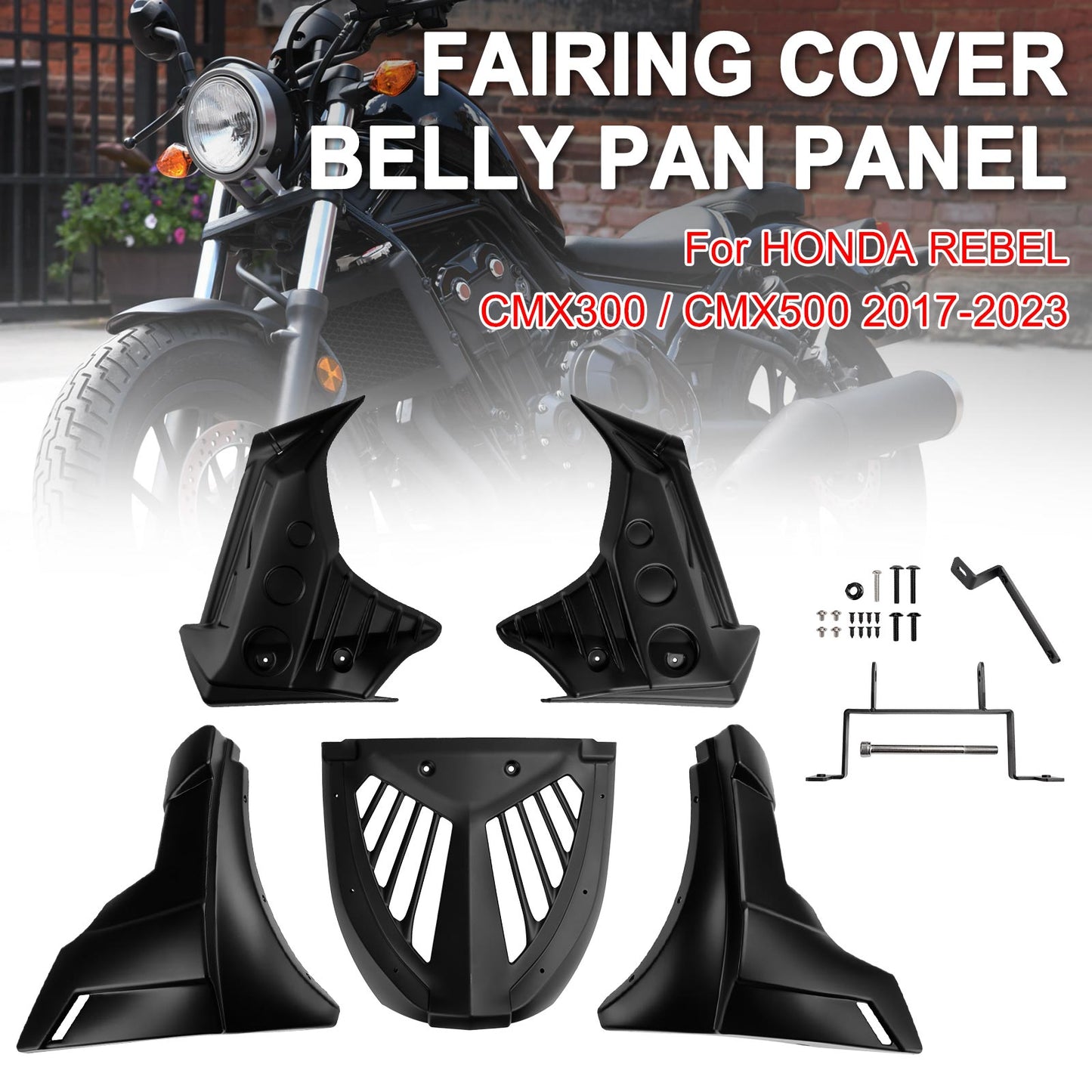 17-23 Honda Rebel CMX 300 500Cubierta del carenado Panel del cárter Protector del motor