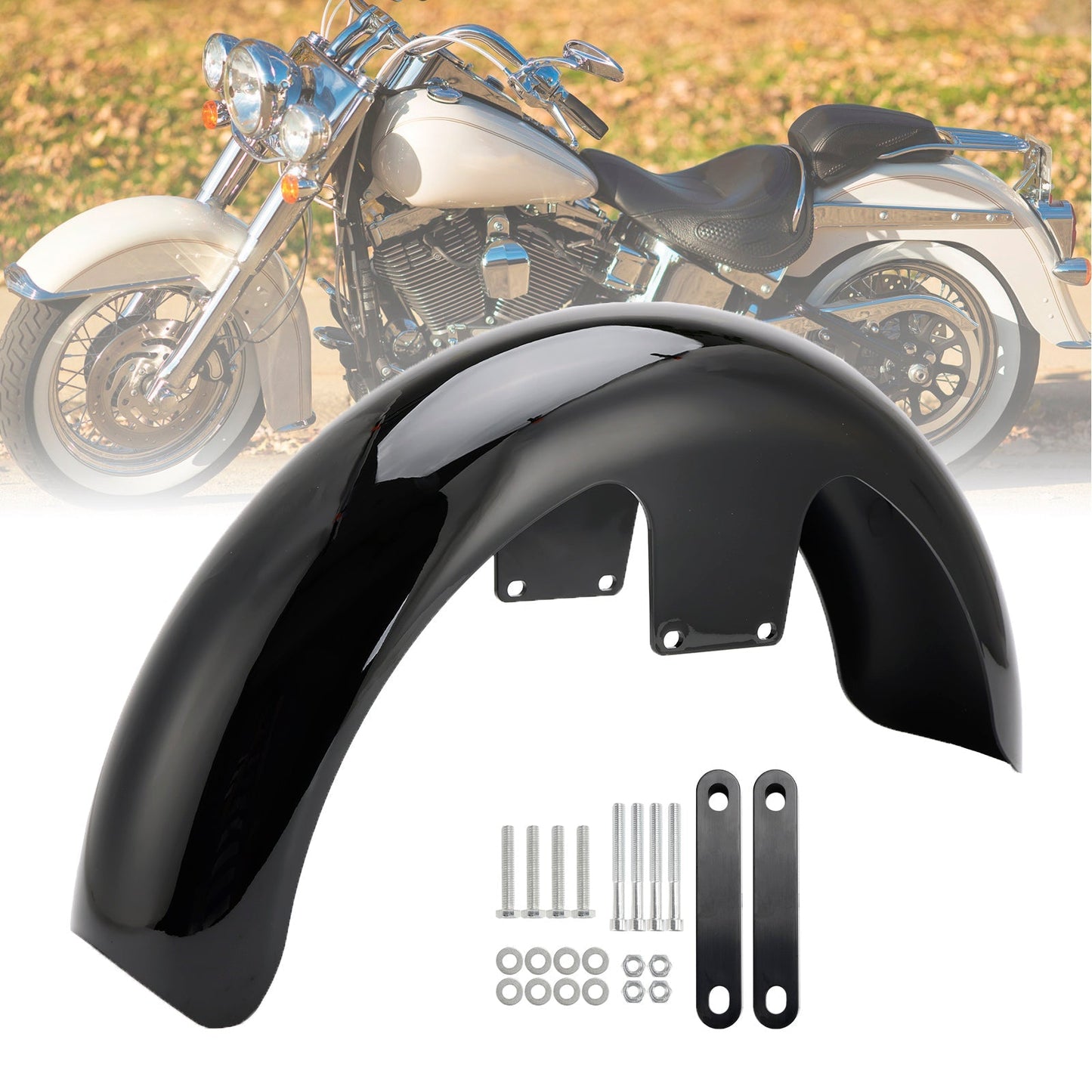 Garde-boue avant enveloppant ABS 19" Touring Electra Street Road Glide Baggers FLHT FLHR