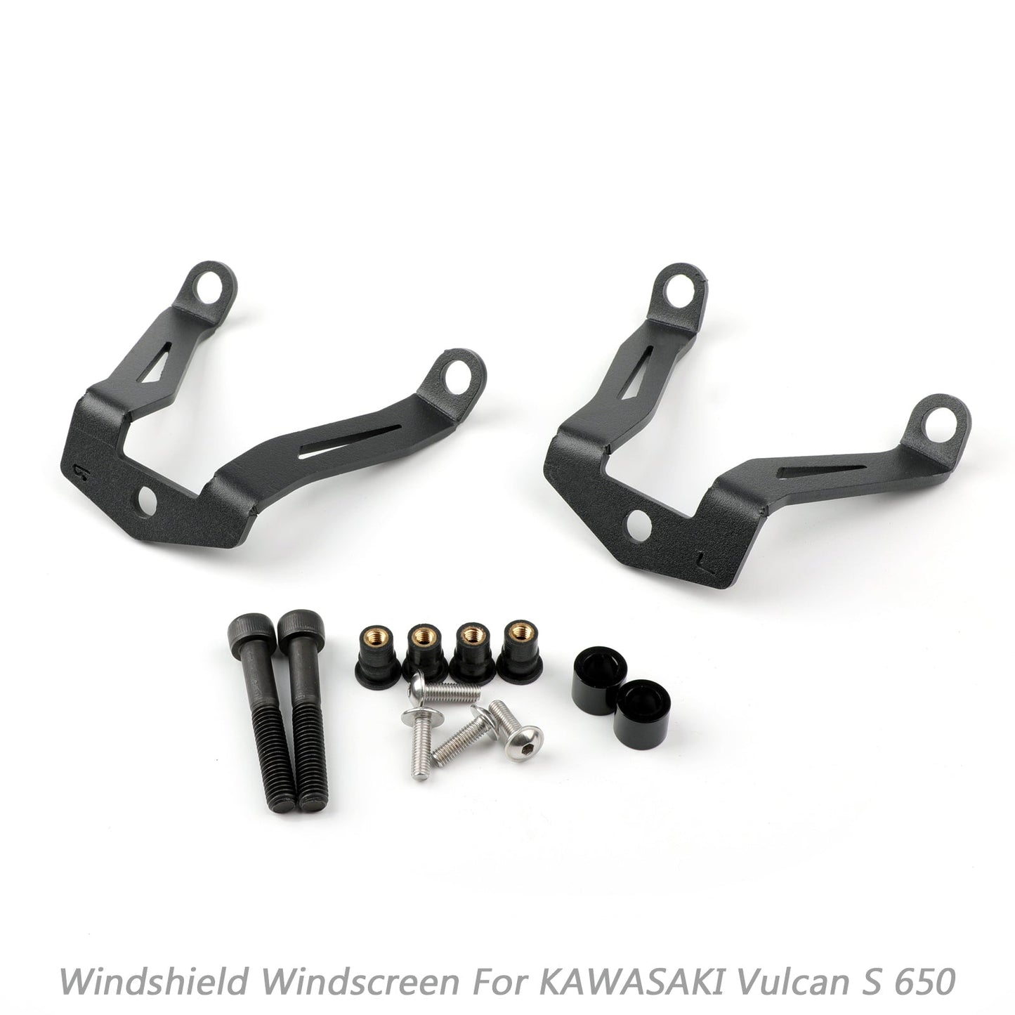 Pare-brise avec support pour Kawasaki Vulcan S 650 2015-2020, gris