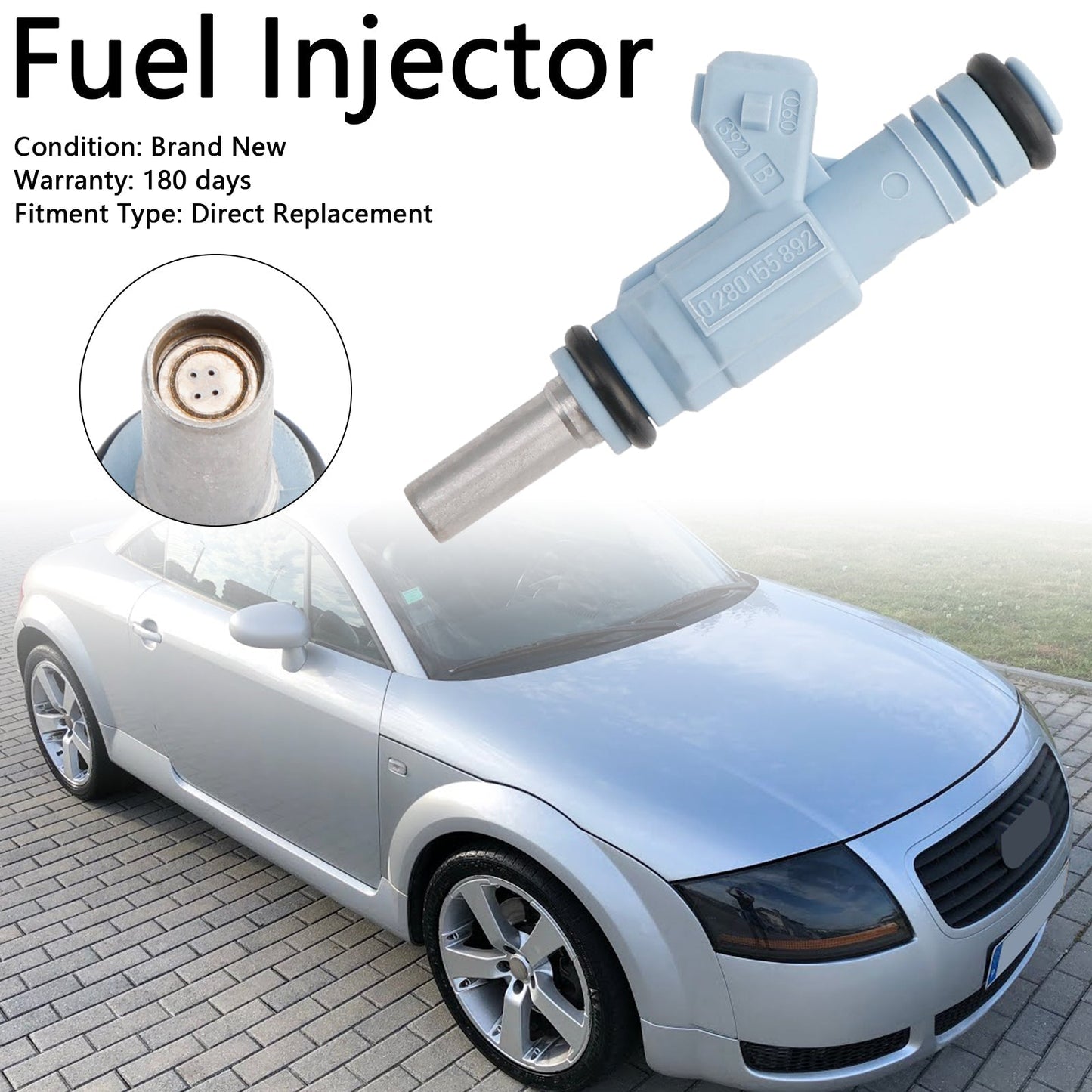 2000-2002 Audi TT Quattro 1Pcs Fuel Injector 0280155892 0280155893