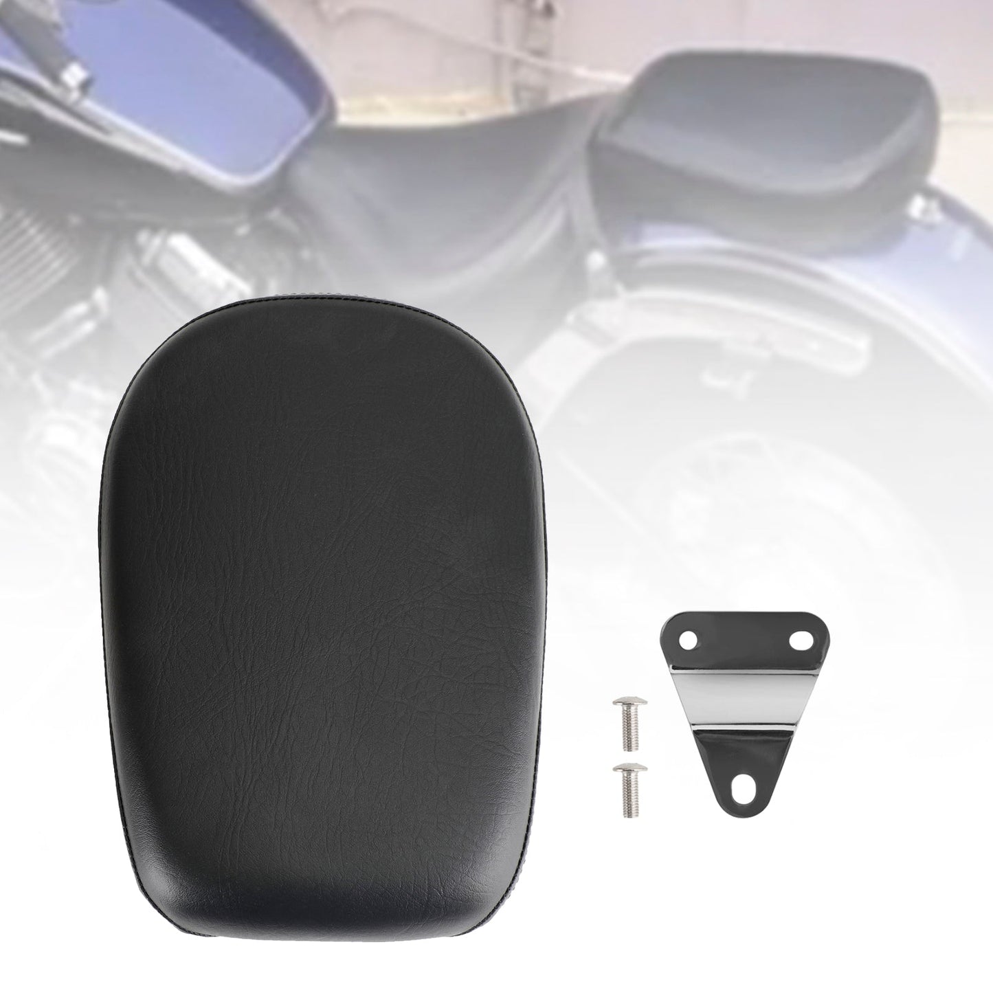 Cojín plano de PU para asiento trasero de pasajero, compatible con Yamaha V-Star XVS650 (1998-2010)