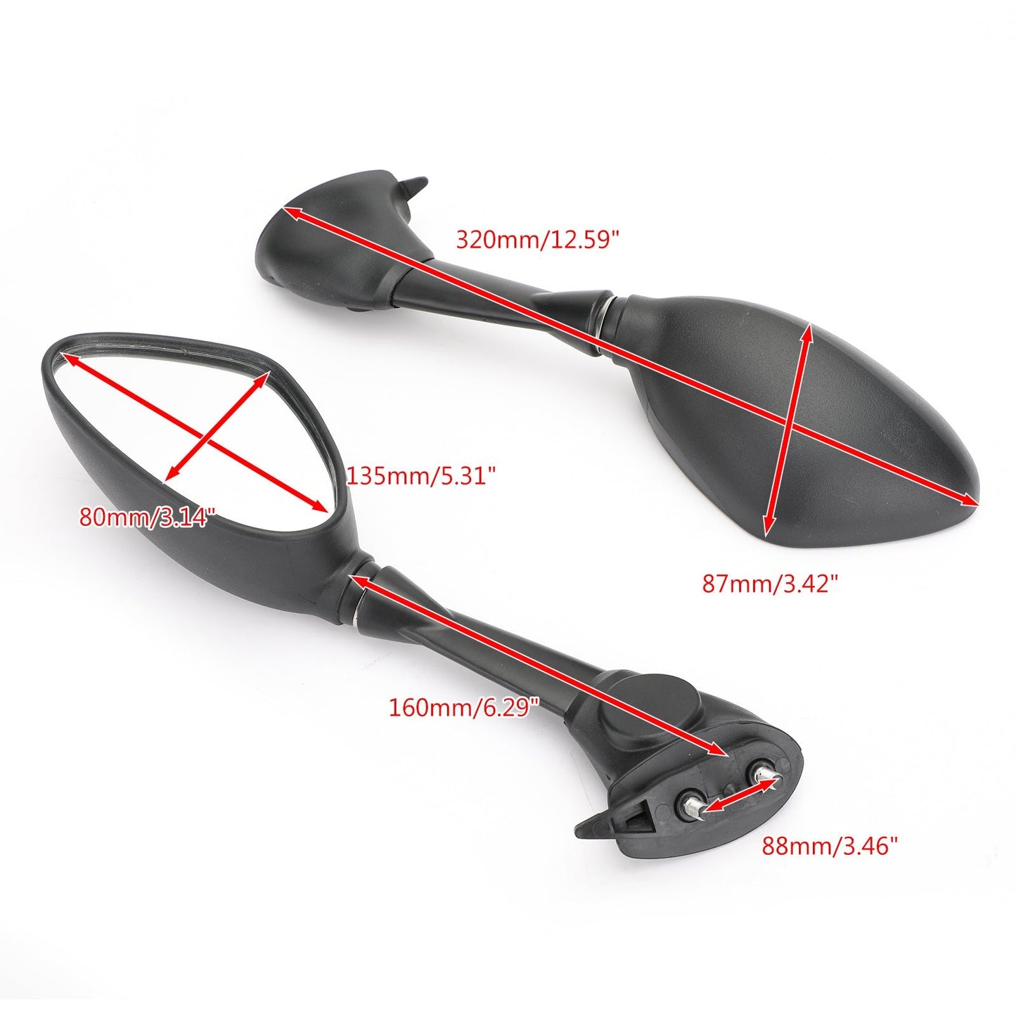 Rétroviseurs latéraux noirs pour moto BMW S1000RR 2010-2018 HP4 2011-2015