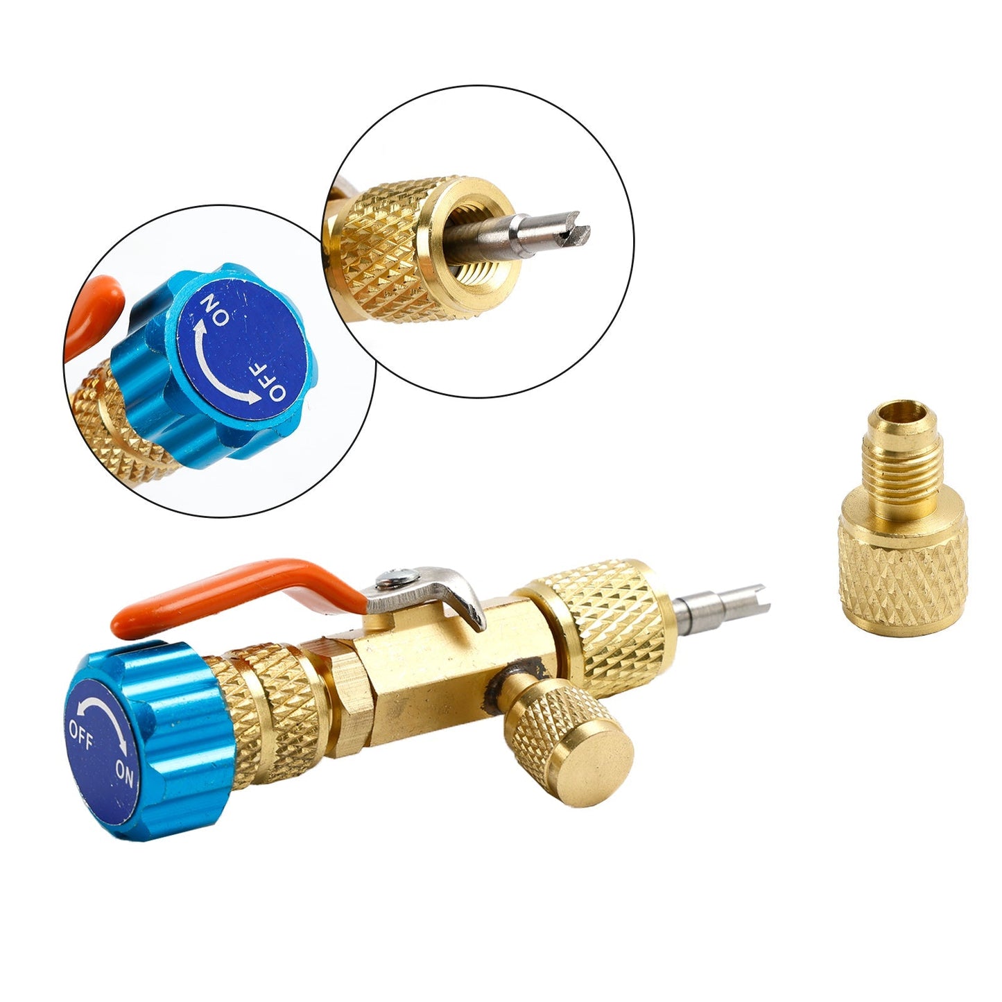 Instalador y extractor rápido de núcleos de válvulas de aire acondicionado HVAC de 1/4" y 5/16"