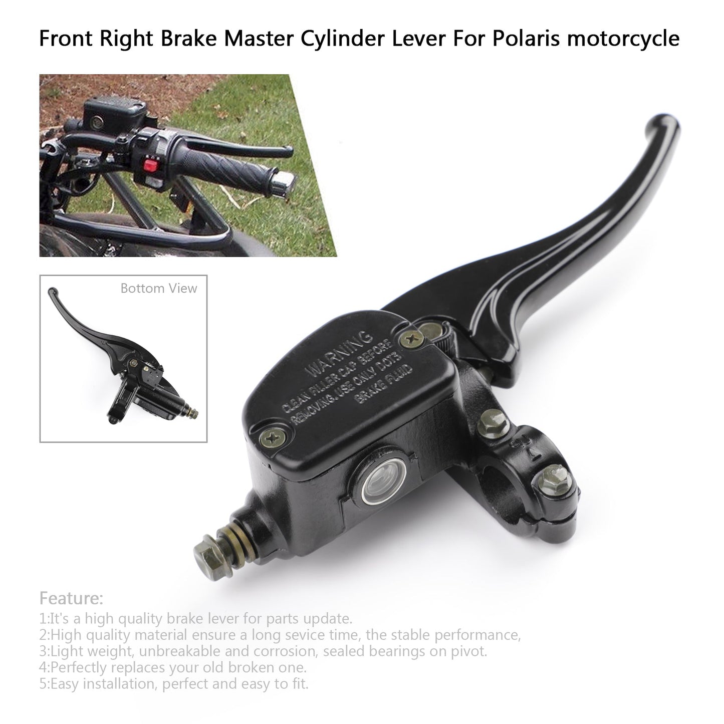 Maître-cylindre de frein avant droit 22 mm pour Polaris Magnum 325 Sportsman 600