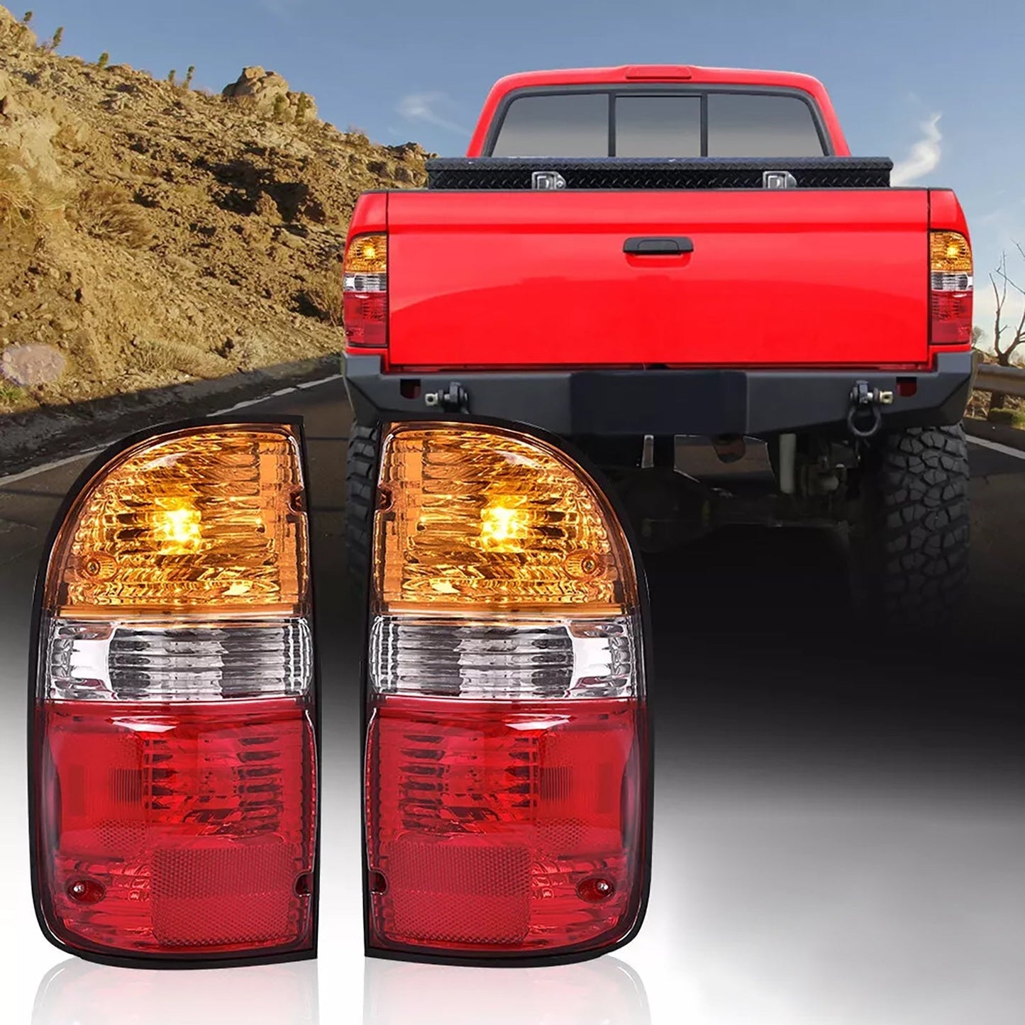 Feux arrière pour Toyota Tacoma 2001-2004 avec ampoules, 2 pièces