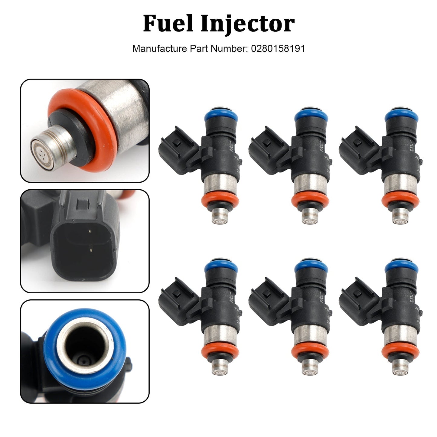 Injecteur de carburant CONTINENTAL 3,7 L 2017 6 pièces 0280158191