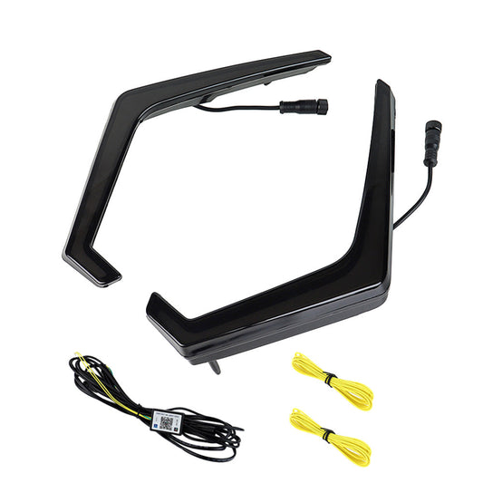 LED RGB Grille Lights Turn Signal Fang Accent For For Polaris RZR XP 1000/XP Turbo/XP Turbo S 2019-2023 Assosary