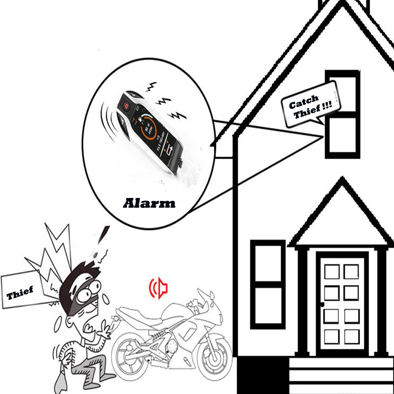 Système d'alarme antivol à télécommande pour moto et scooter