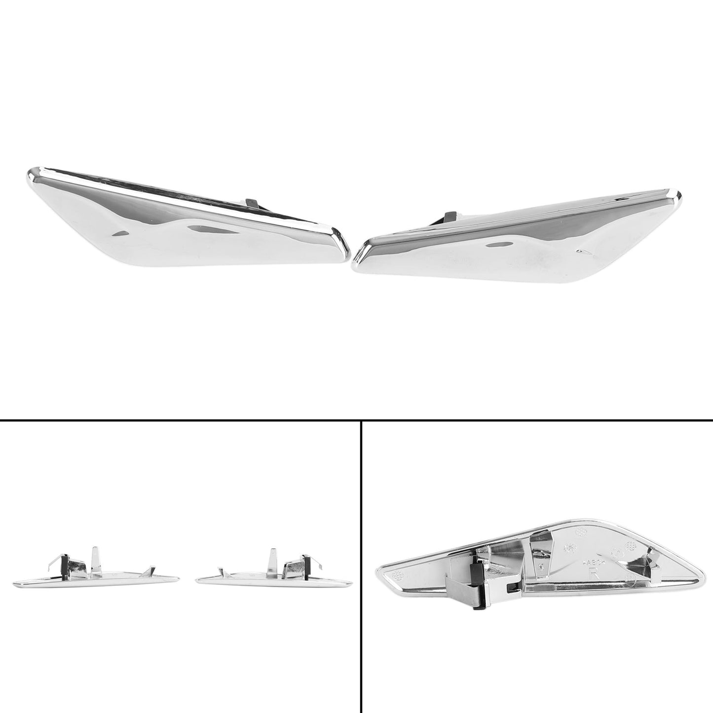 Paire de garnitures de garde-boue avant chromées pour BMW F25 F26 X3 51117338569 51117338570