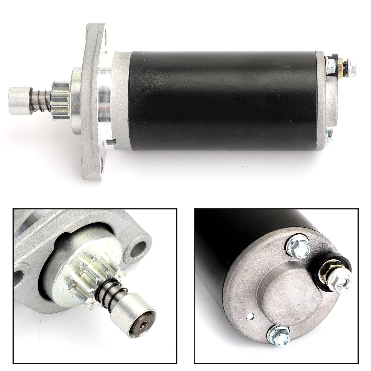 Démarreur pour moteurs hors-bord Yamaha 9.9S, 9.9L, 9.9EL (années 84-90), 25MLH, 25MSH (années 91-10), 15ESH, 15ELH (années 91-97), noir