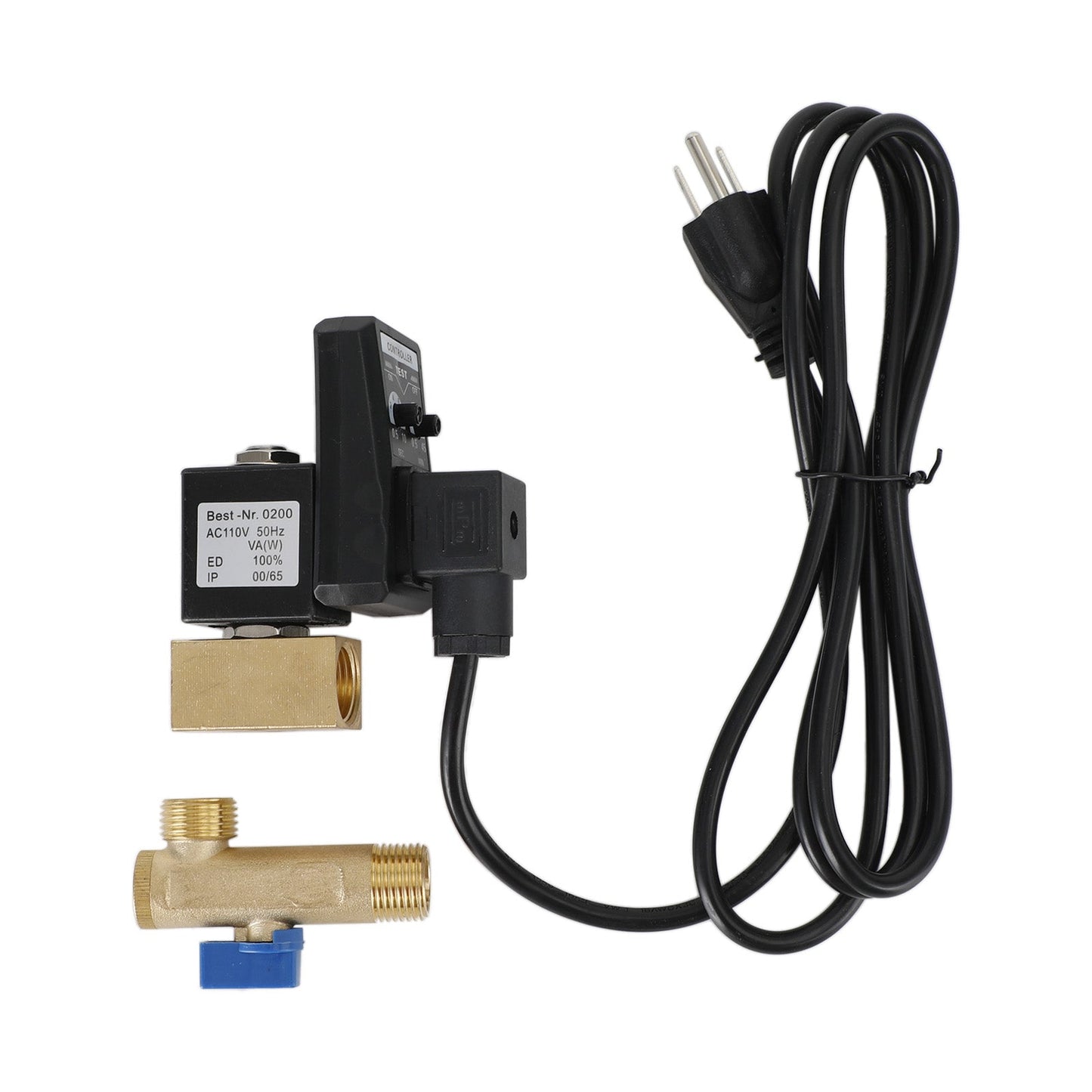 Válvula de drenaje de agua y humedad para tanque de aire, automática, electrónica y temporizada, de 1/2", CA 110 V