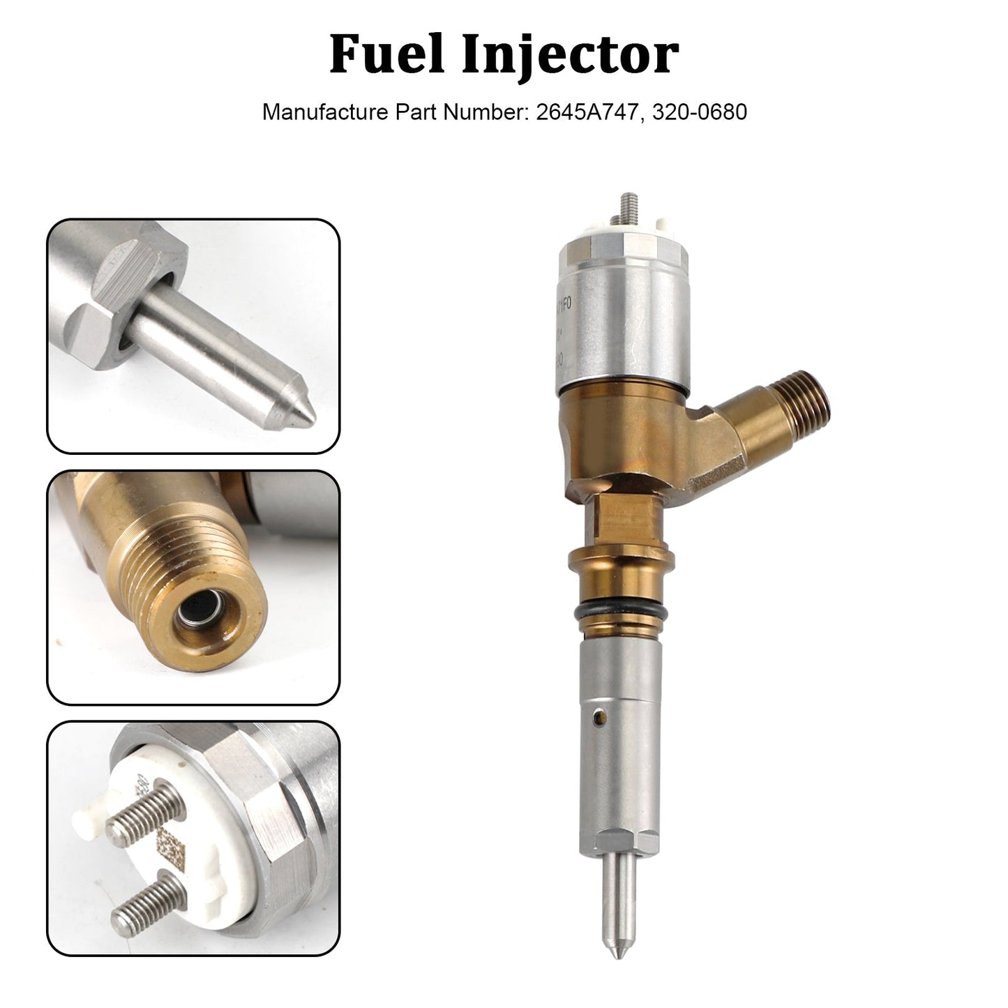 Inyector de combustible Caterpillar Perkins C6.6 (1 unidad) 2645A747 320-0680