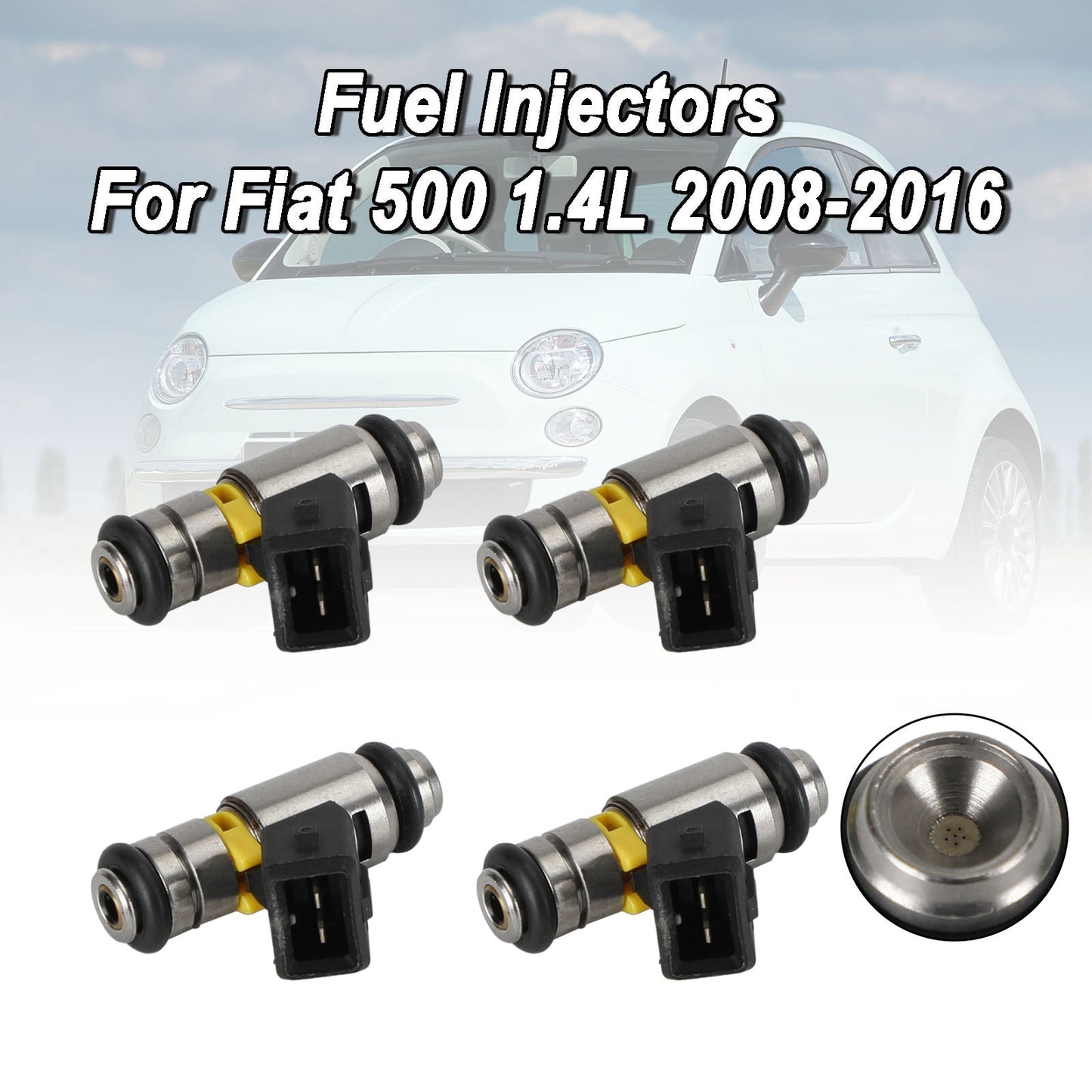 2008-2016 Fiat 500/590 1.4L 4PCS Fuel Injectors IWP160 71792994 77363790