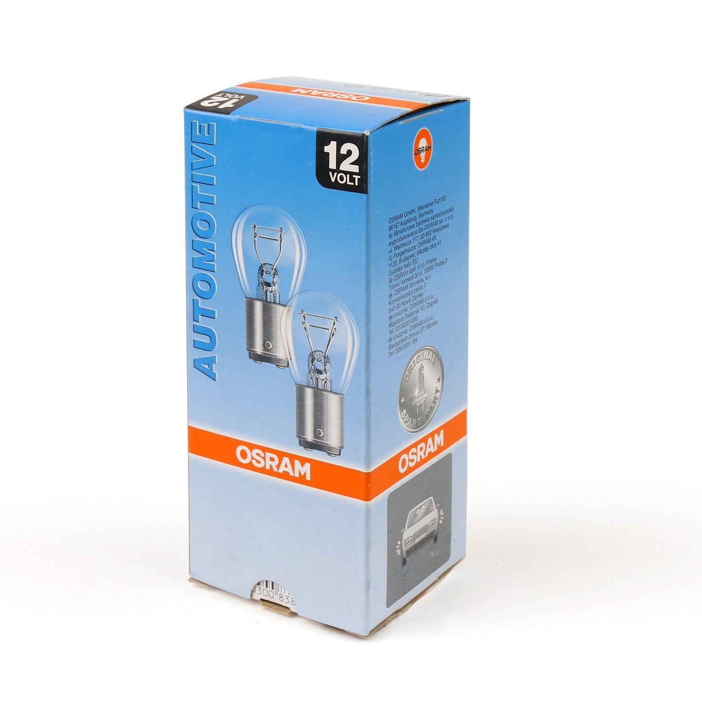 Lot de 10 ampoules OSRAM 12 V 21/5 W P21/5 W BAY15D pour feux de stop DRL Ambre 2 200 K