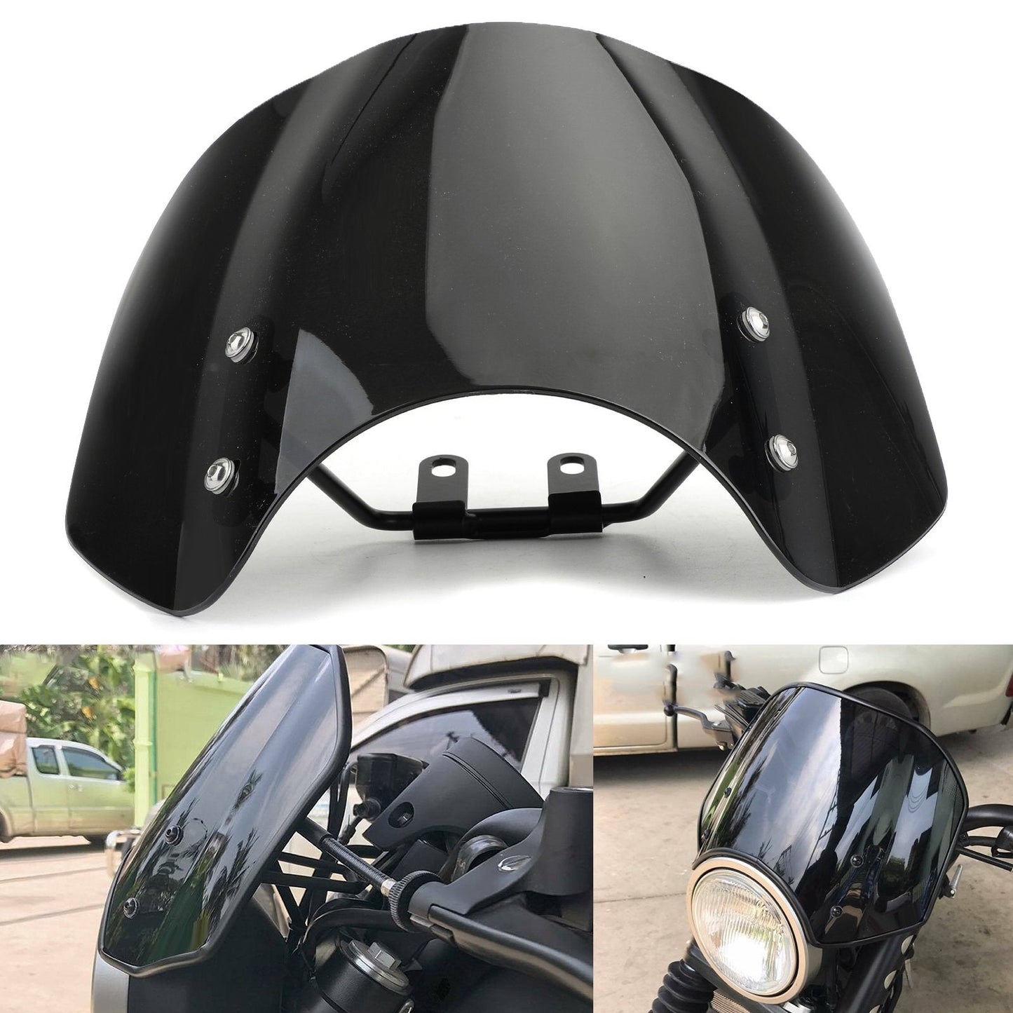 Pare-brise avec support pour Honda CMX500 Rebel 2018-2019