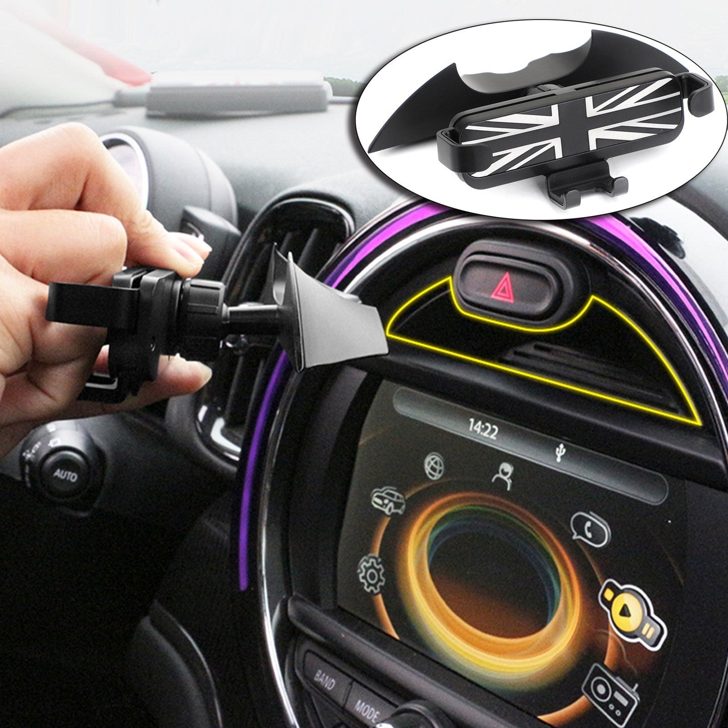 Car Dashboard Slot Phone Holder Mount For BMW MINI Cooper F54 F55 F56 F57 F60