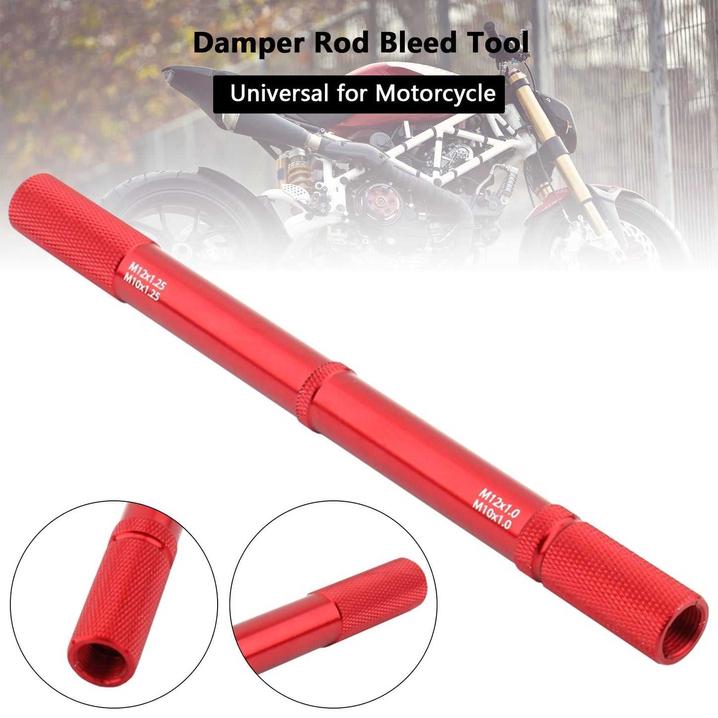 Outil universel de purge de fourche de moto, réparation de suspension, tige d'amortisseur