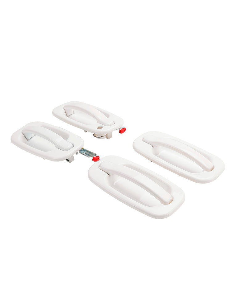 Ensemble de 4 poignées de porte extérieures peintes en blanc pour Chevrolet Avalanche 1500/2500 2000-2006 19356468 19356469