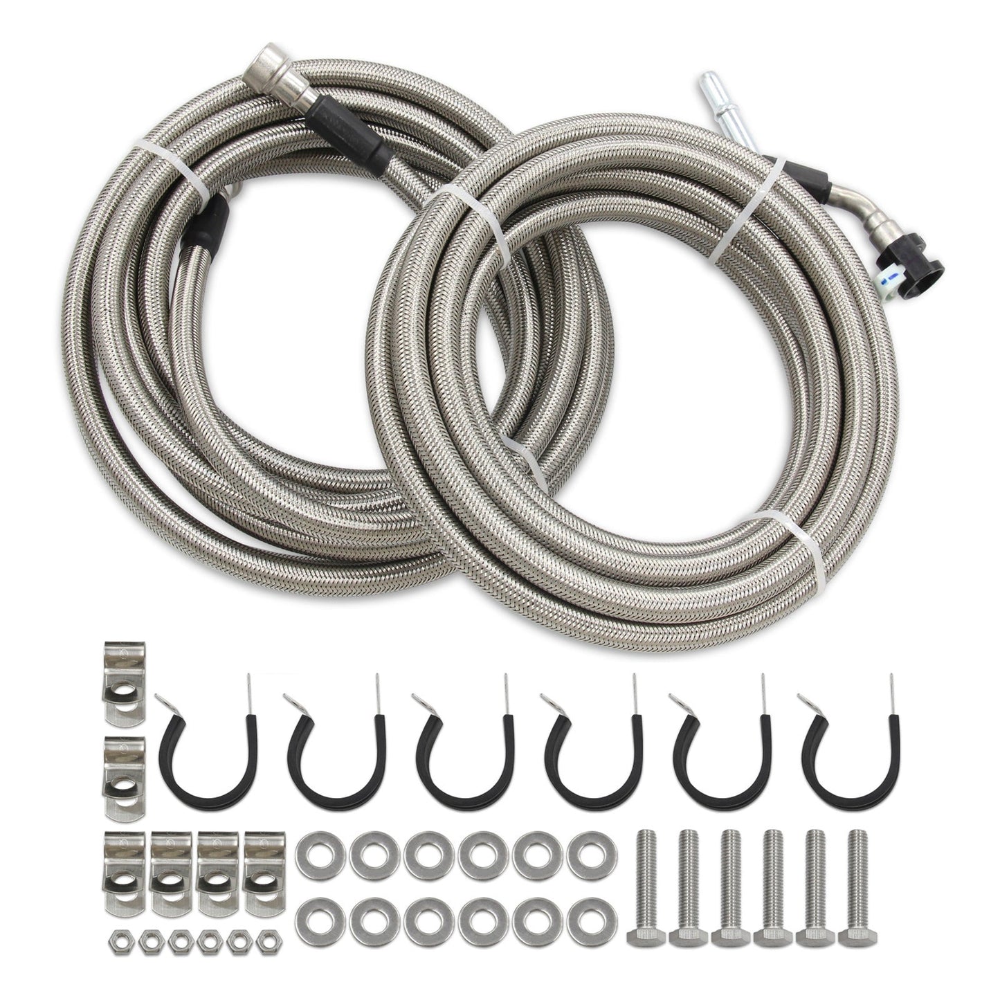 2006-2010 Chevrolet HHR 2.2L 2.4L l4 Stainless Steel Braided Fuel Line Kit Quick Fix QFF0015SS