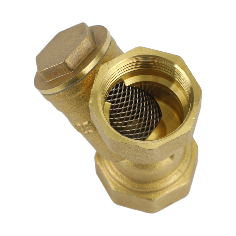 1/2"-1" NPT Thread Y Shaped Brass Strainer Filter Valve Connector For Water Oil, 1/2"