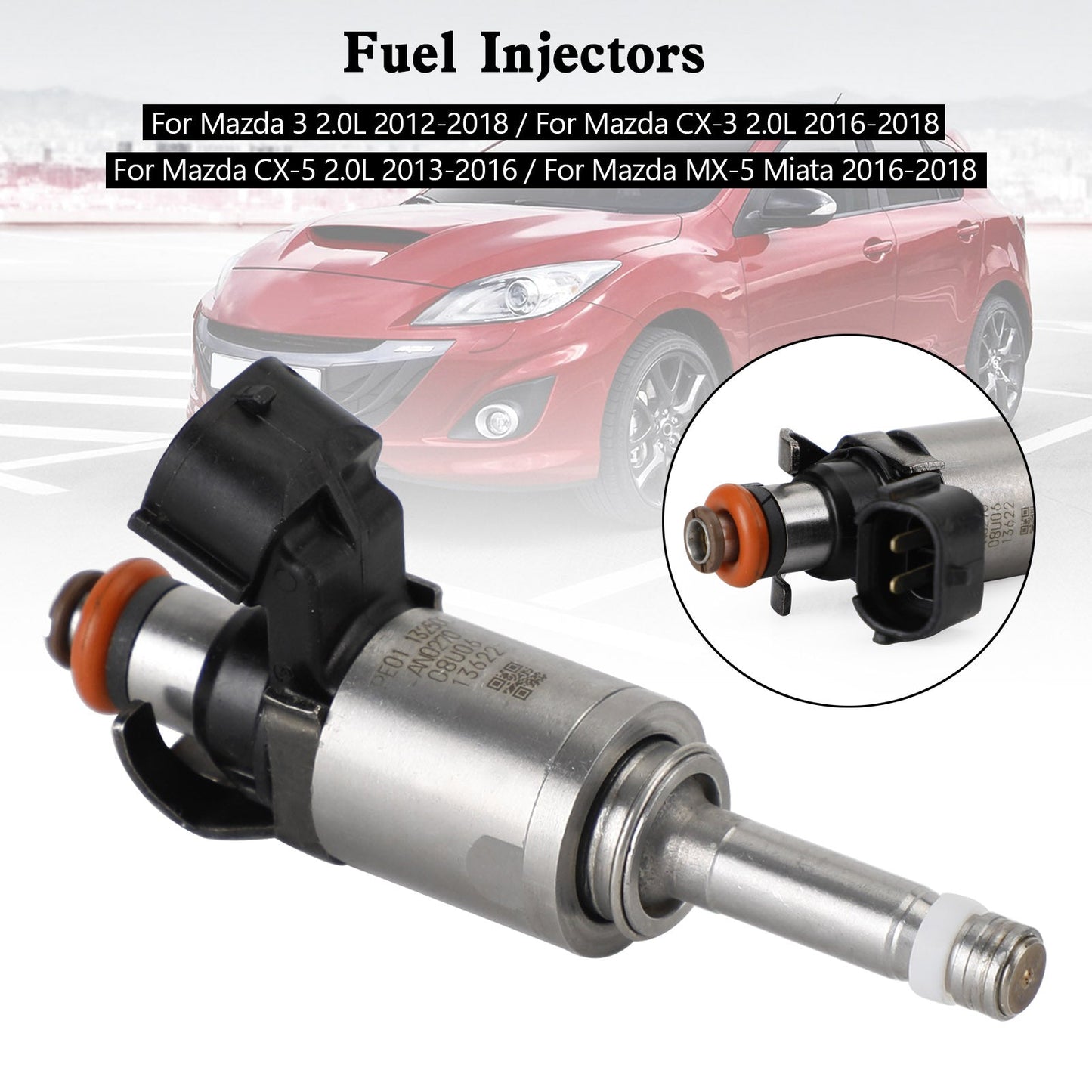 Inyector de combustible PE01-13-250C PE01-13-250B para Mazda CX-5 2.0L 2013-2016