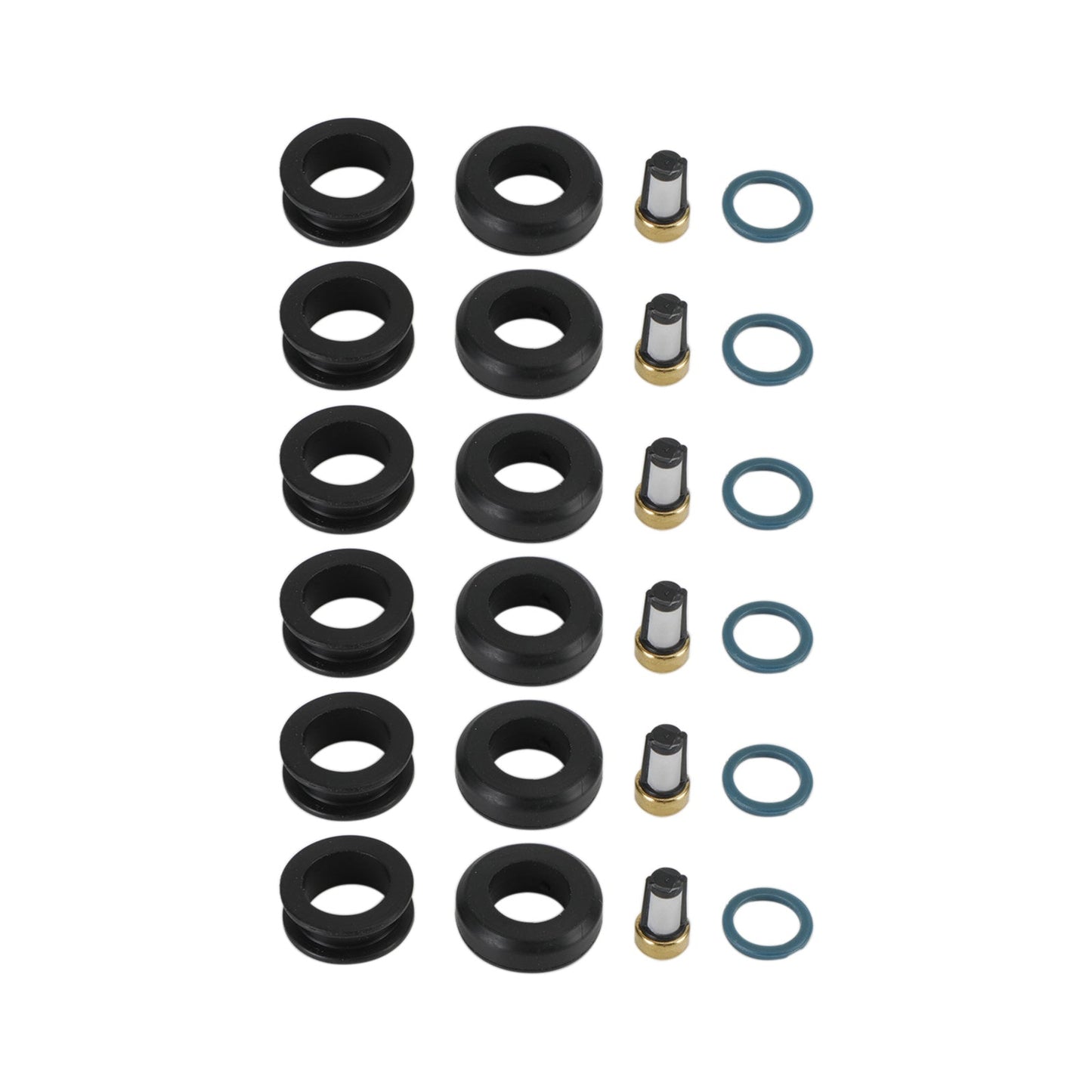 Mitsubishi 3000GT 1991-1999 6PCS Fuel Injectors Seal O-Ring Kit 18-10066 INP-014 MD164888