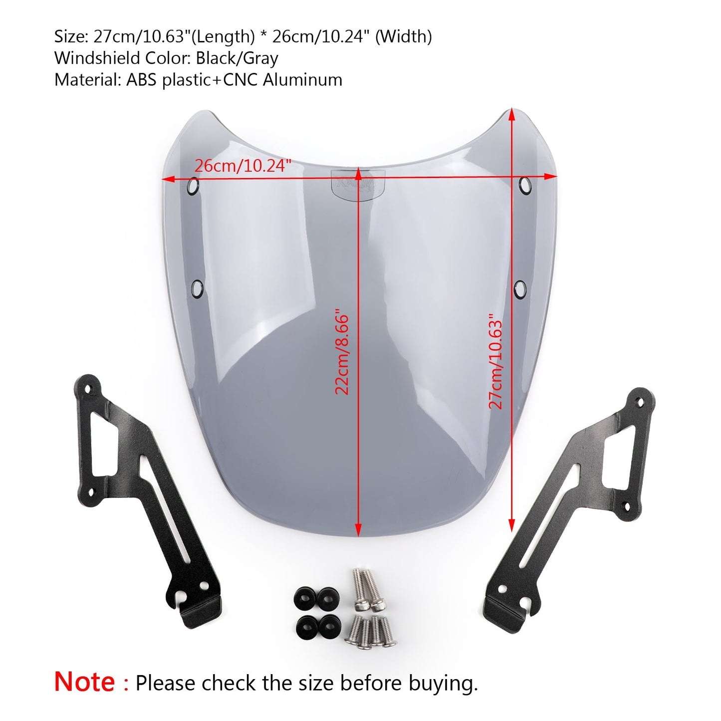 1x Pare-brise pour Ducati Scrambler 15-2018, protection contre le vent G