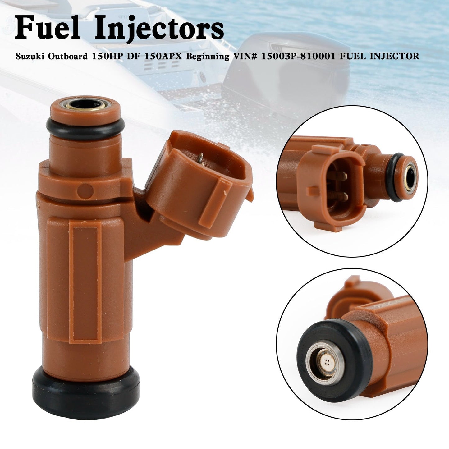 Injecteurs de carburant pour moteurs hors-bord Suzuki 150 HP, 175 HP, 200 HP, 225 HP, 250 HP, 300 HP 15710-96J00