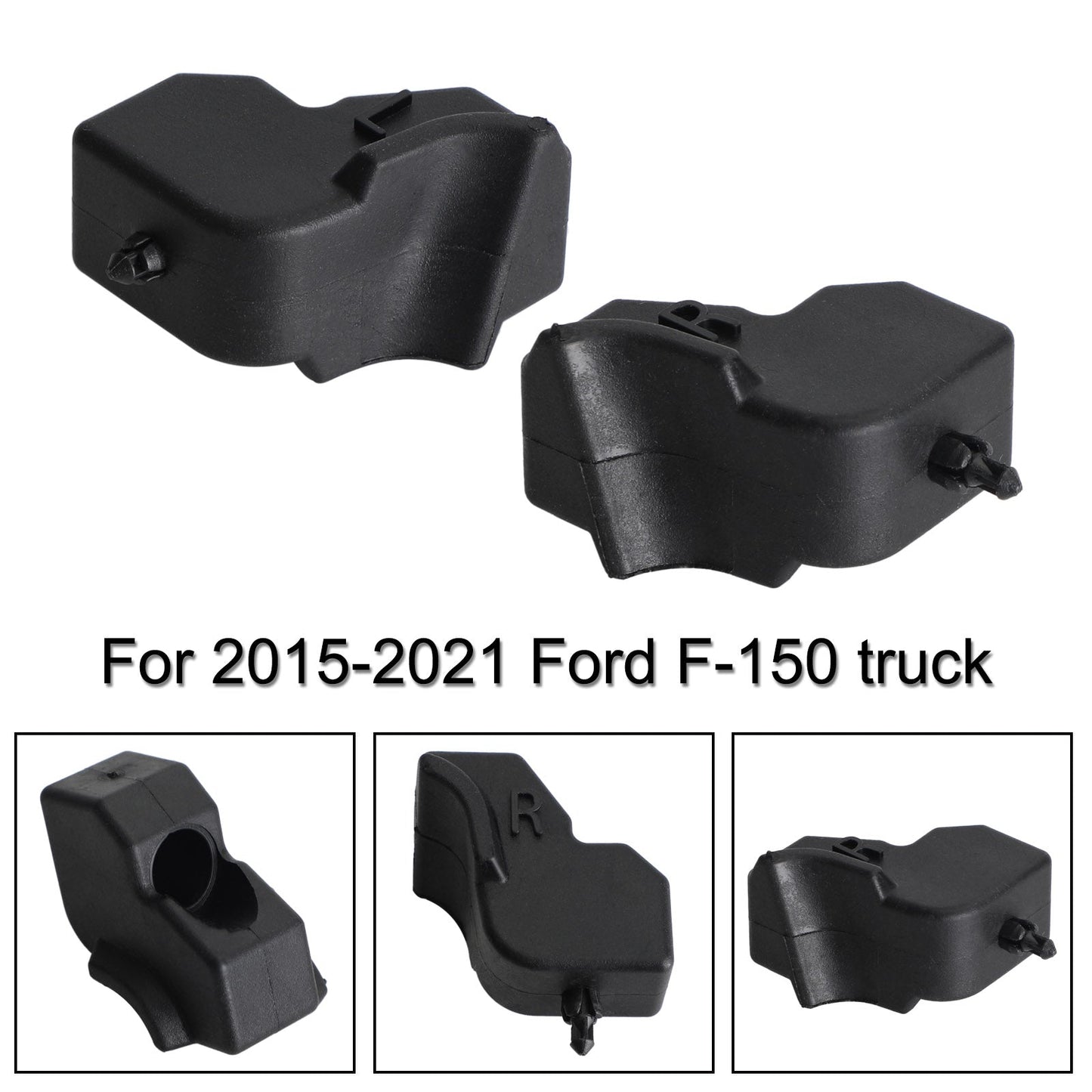2015-2021 For Ford F-150 2PCS Left & Right Side Tailgate Rubber Bumper Cushion