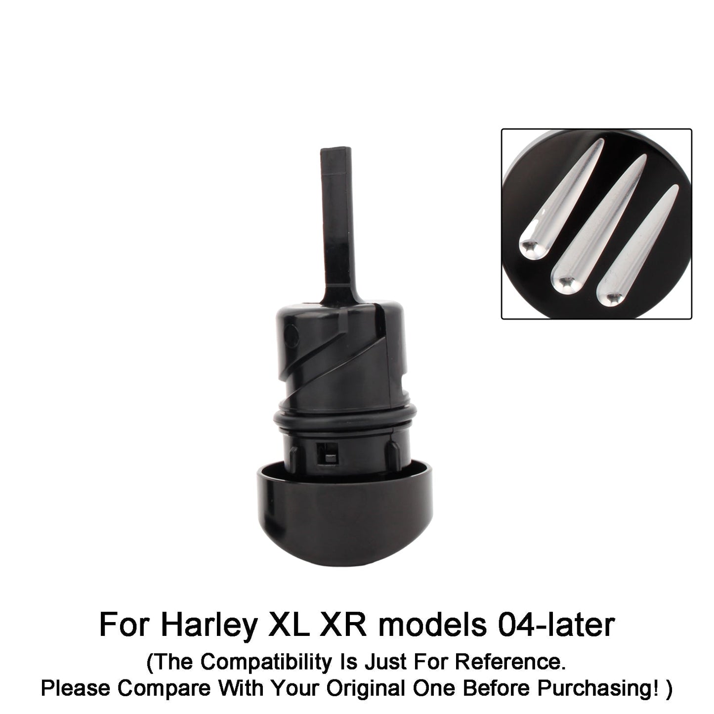 Bouchon de réservoir de jauge d'huile pour Sportster XL883 XL1200 04-16