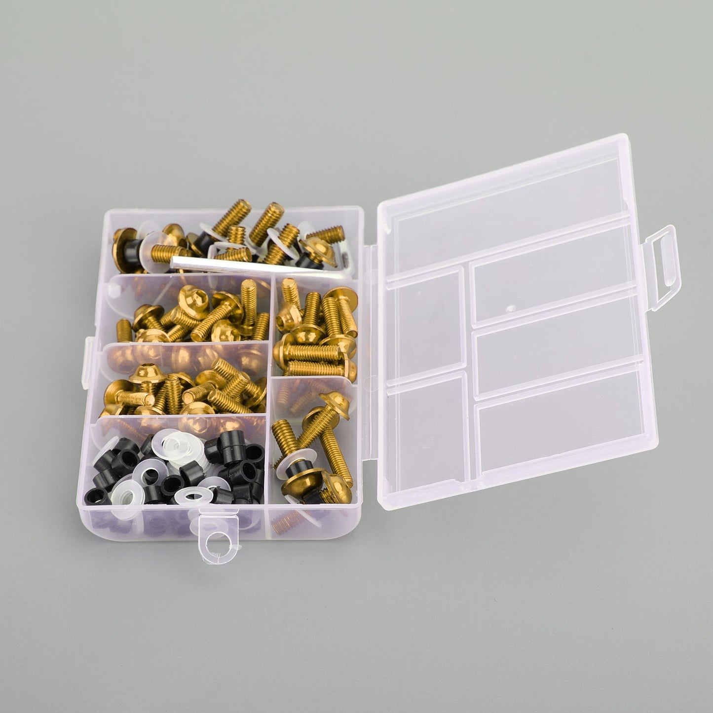 Kit de 158 boulons de carénage de pare-brise de moto de sport, clips de fixation, vis dorées