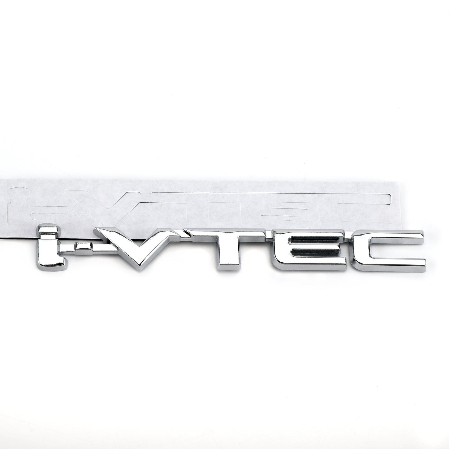 Autocollants 3D en métal pour coffre de voiture i-VTEC, emblème turbo arrière, argent