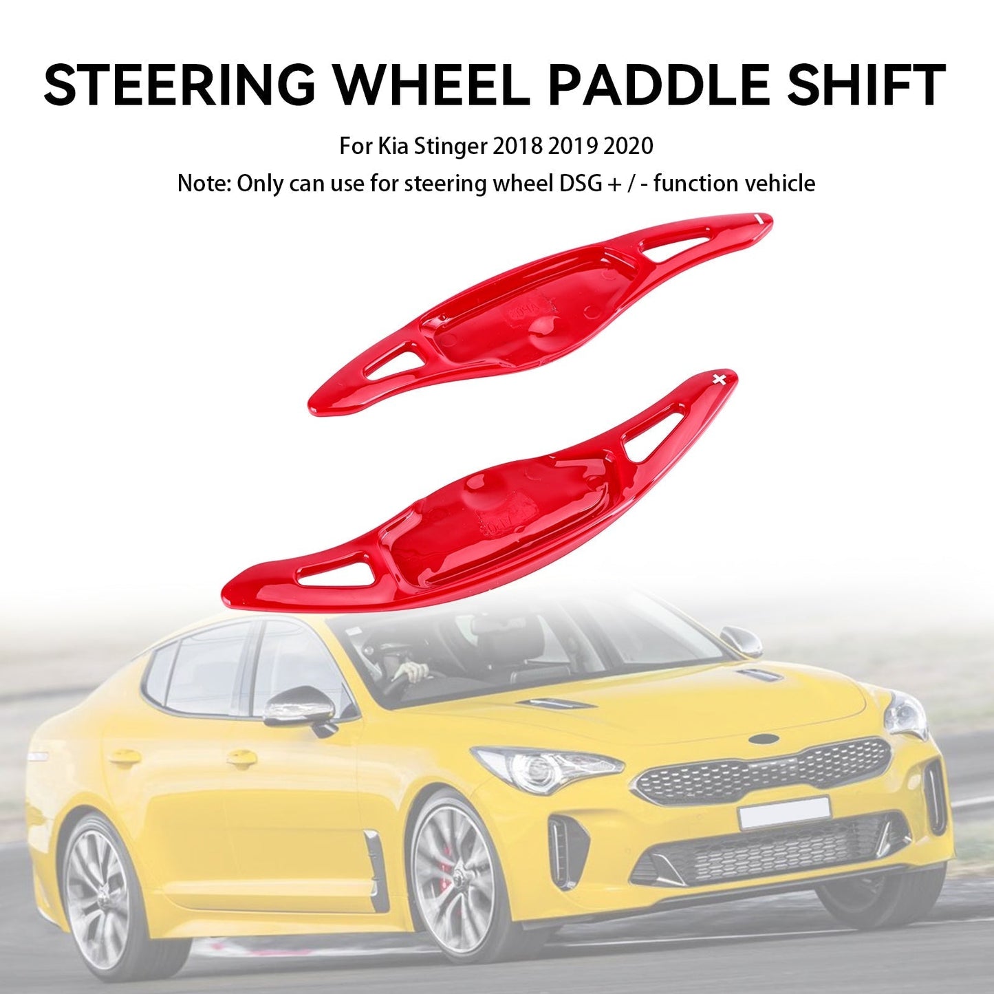 Extension de palettes de changement de vitesse rouges pour Kia Stinger 2018-2022