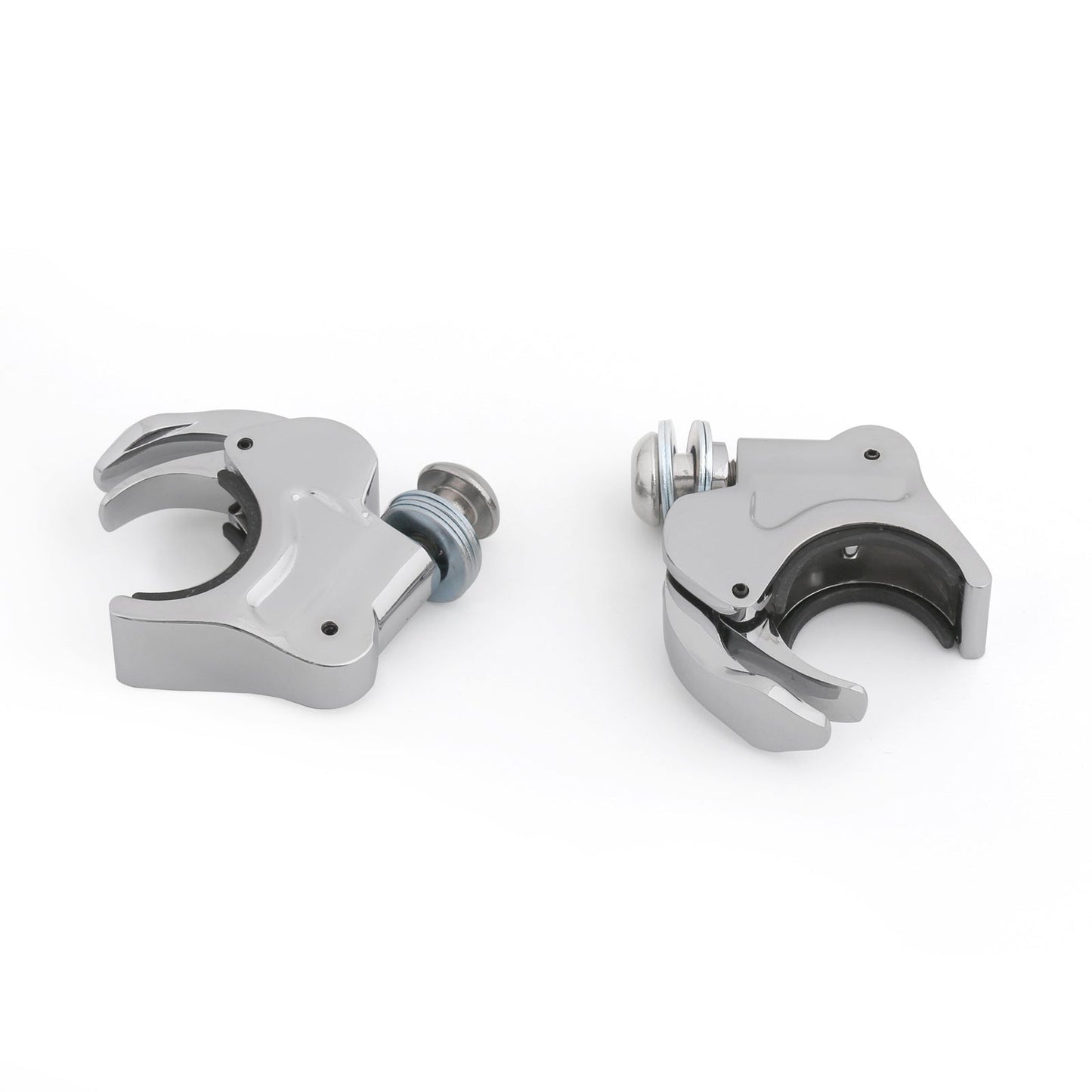 Colliers de serrage chromés pour pare-brise 39 mm pour Harley Dyna Sportster XL 883 1200