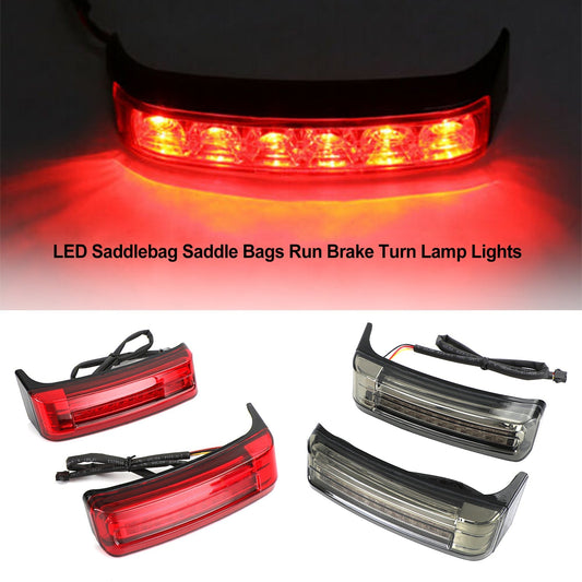LED Saddlebag Saddle Bags Run Brake Turn L0 Lights For Touring 2014-2021 Assosary